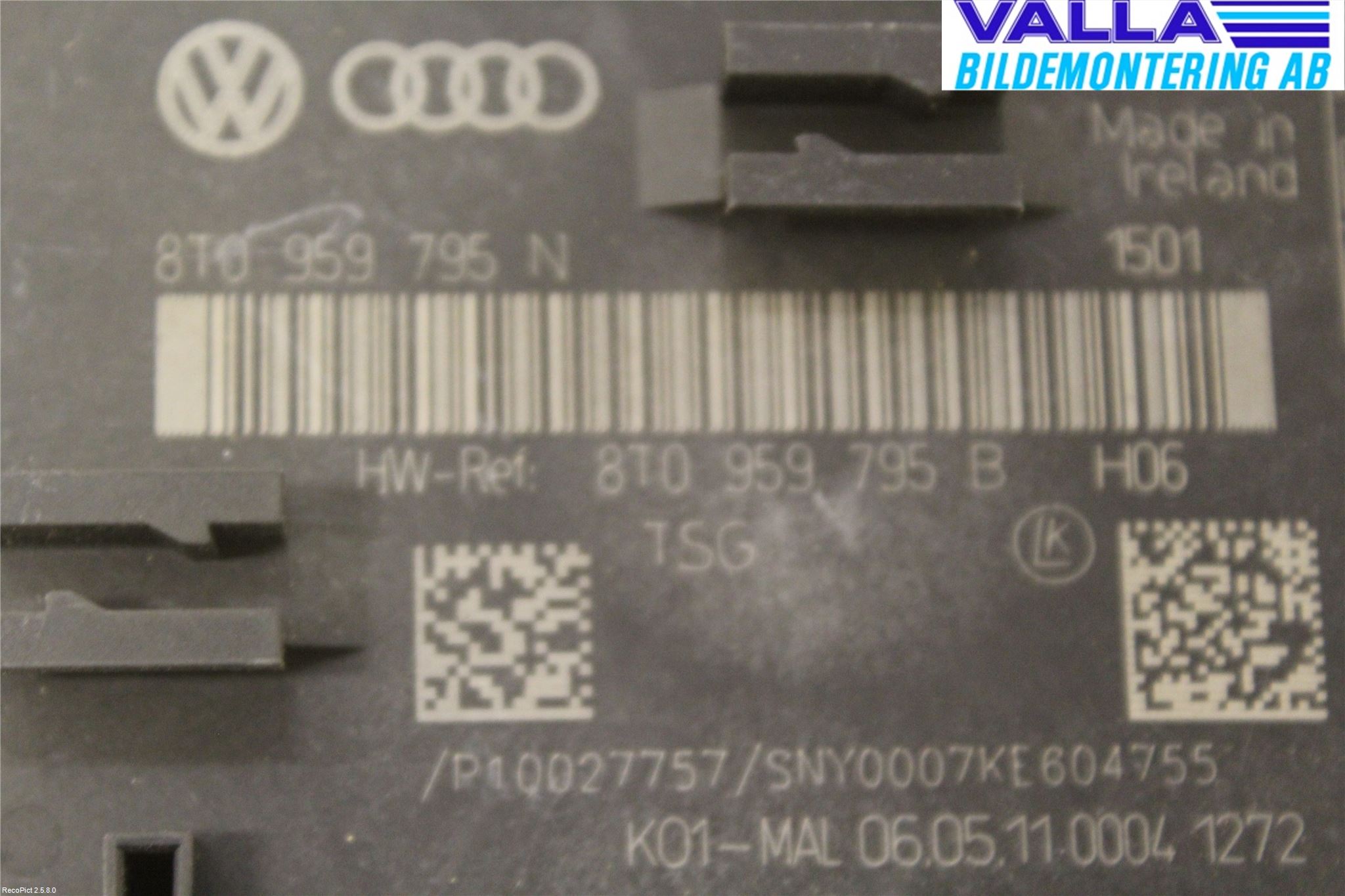 Audi A4/S4 08-11 Styrenhet Dörr