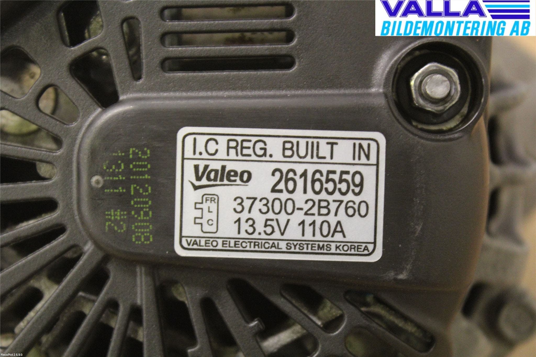 Hyundai VELOSTER 12-17 Generator