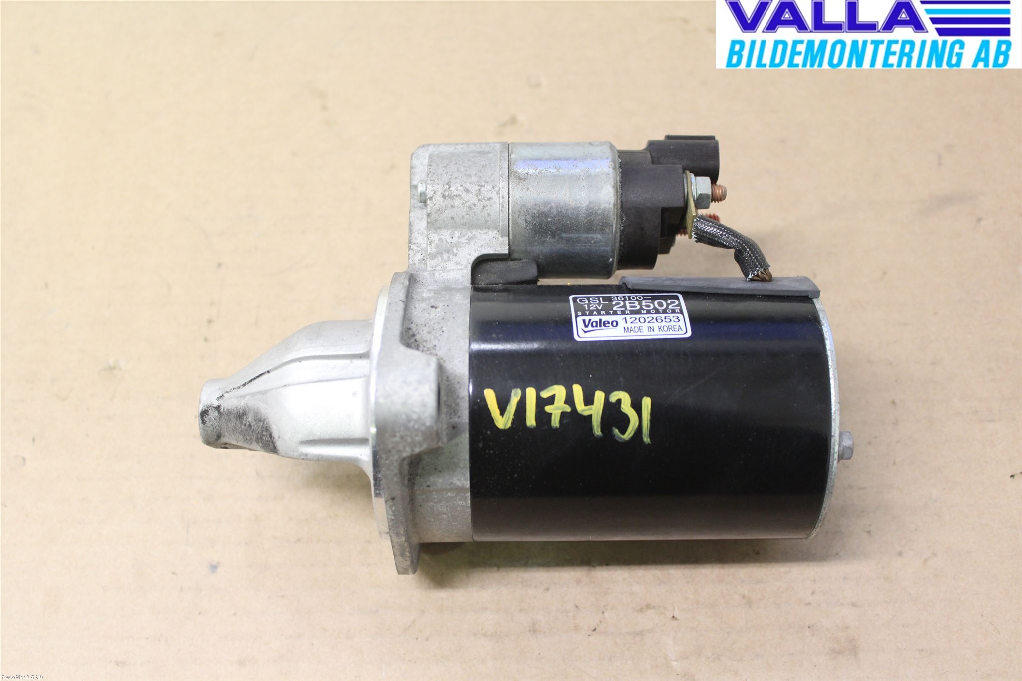 Hyundai VELOSTER 12-17 Startmotor
