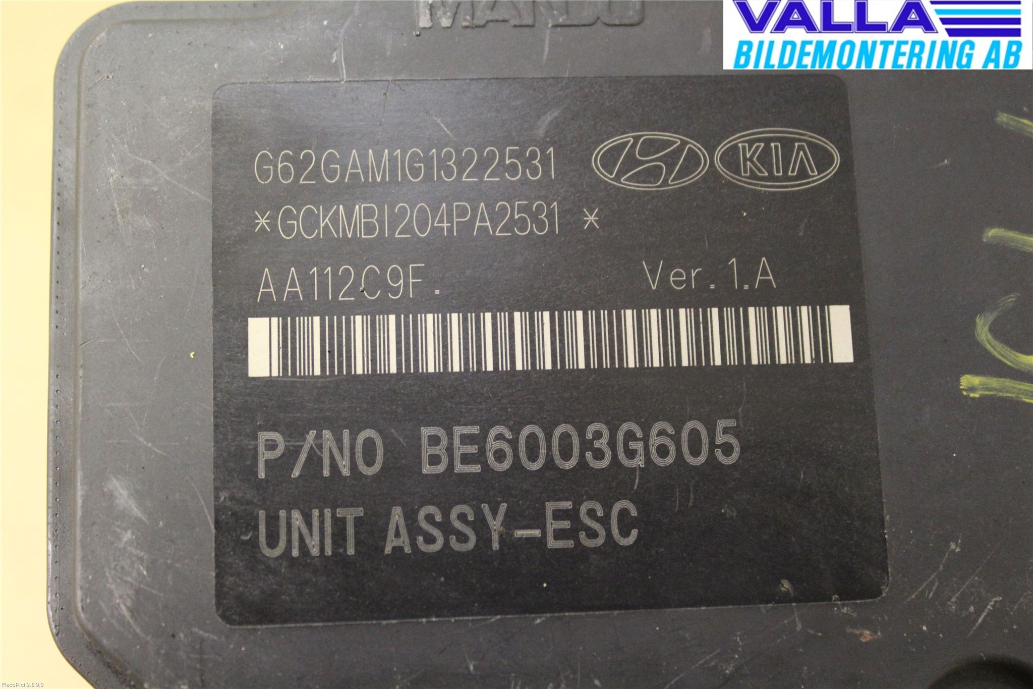 Hyundai VELOSTER 12-17 Abs Hydraulaggregat