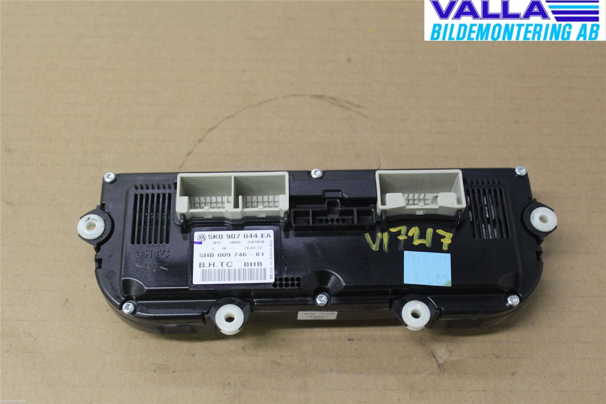 Volkswagen VW GOLF VI 09-13 Ac Styrenhet Ac Manöveren