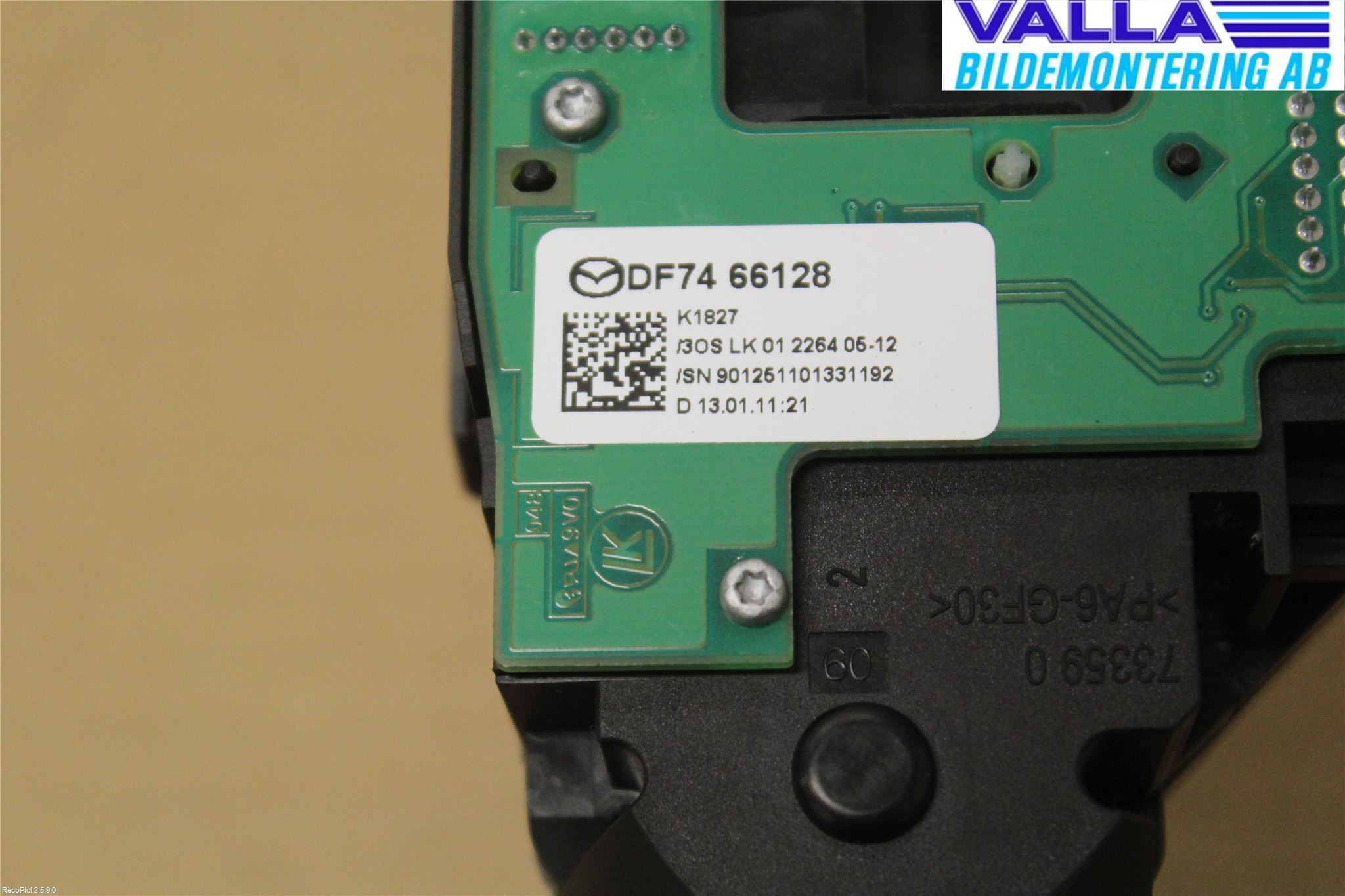 Mazda 6 08-13 Spak Torkar-Spolomk