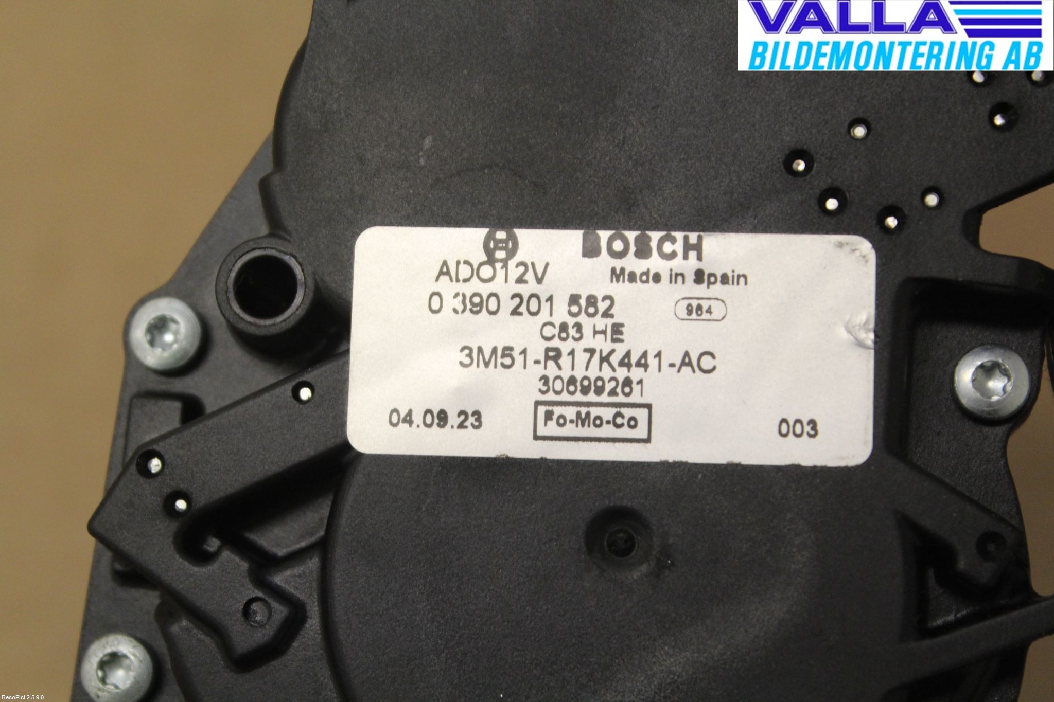 Volvo V50 04-07 Torkarmotor Baklucka