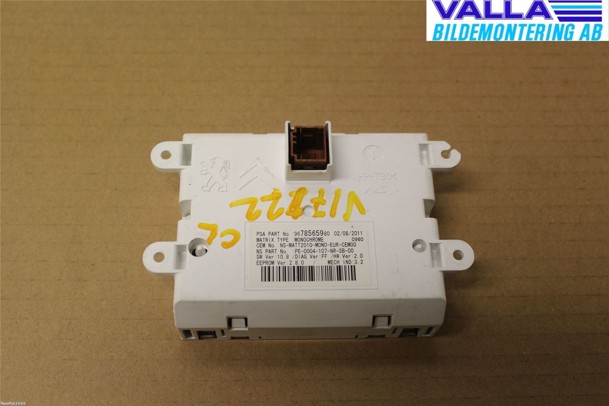 Peugeot 508 11-18 Färddator