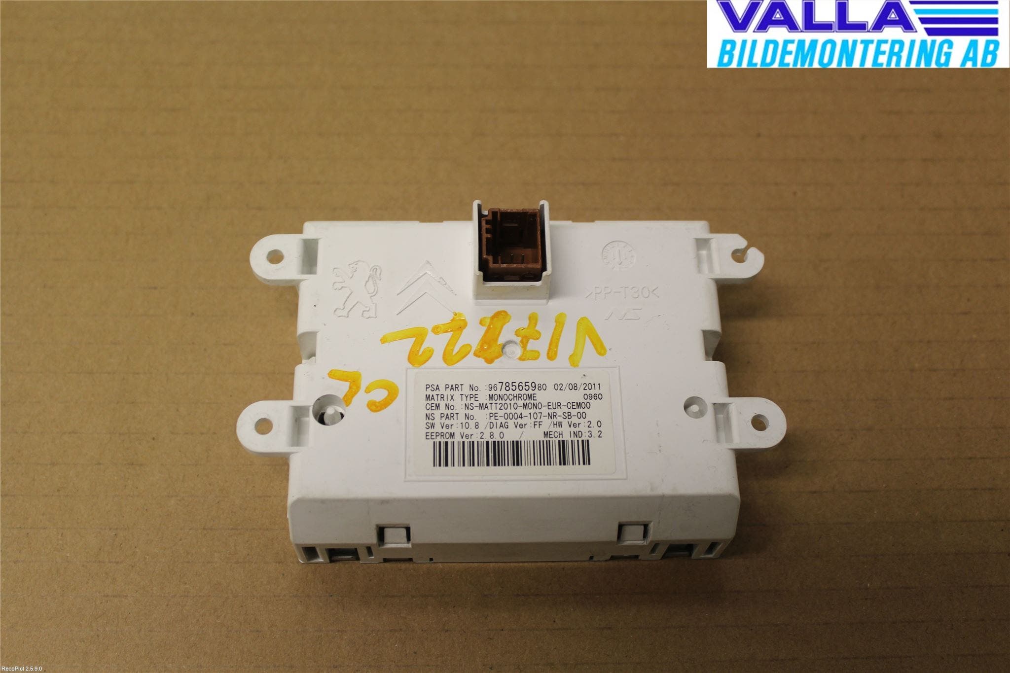 Peugeot 508 11-18 Färddator