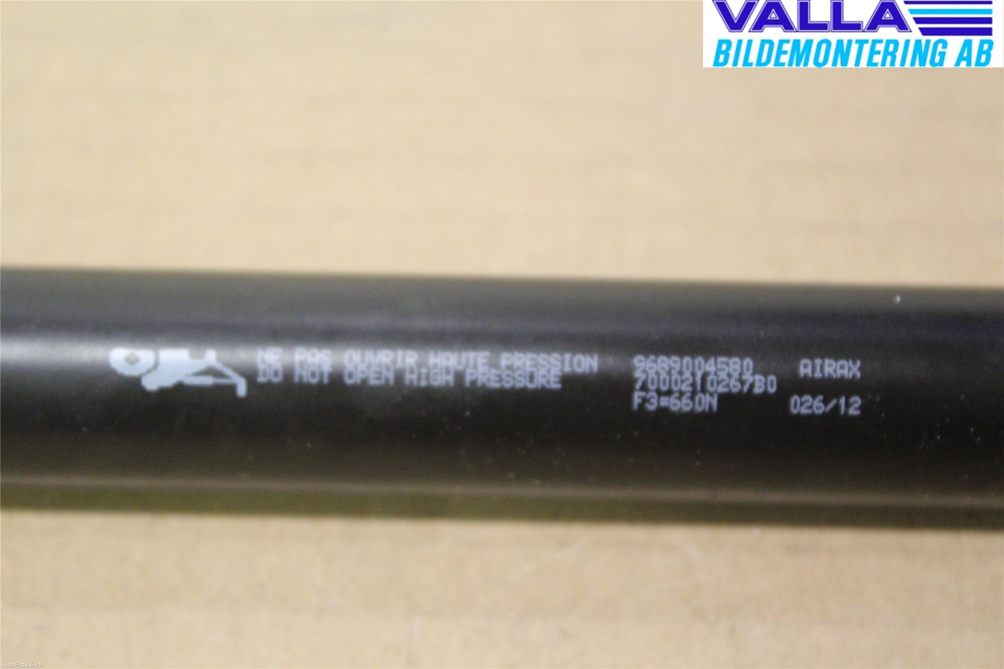 Peugeot 508 11-18 Gasfjäder Baklucka