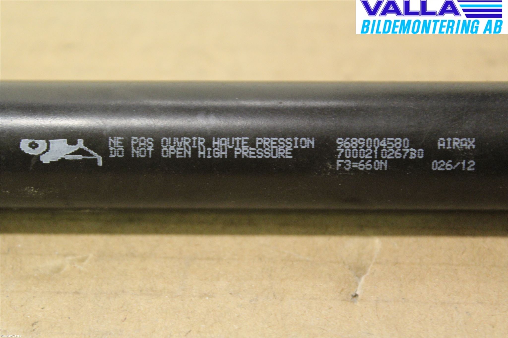 Peugeot 508 11-18 Gasfjäder Baklucka