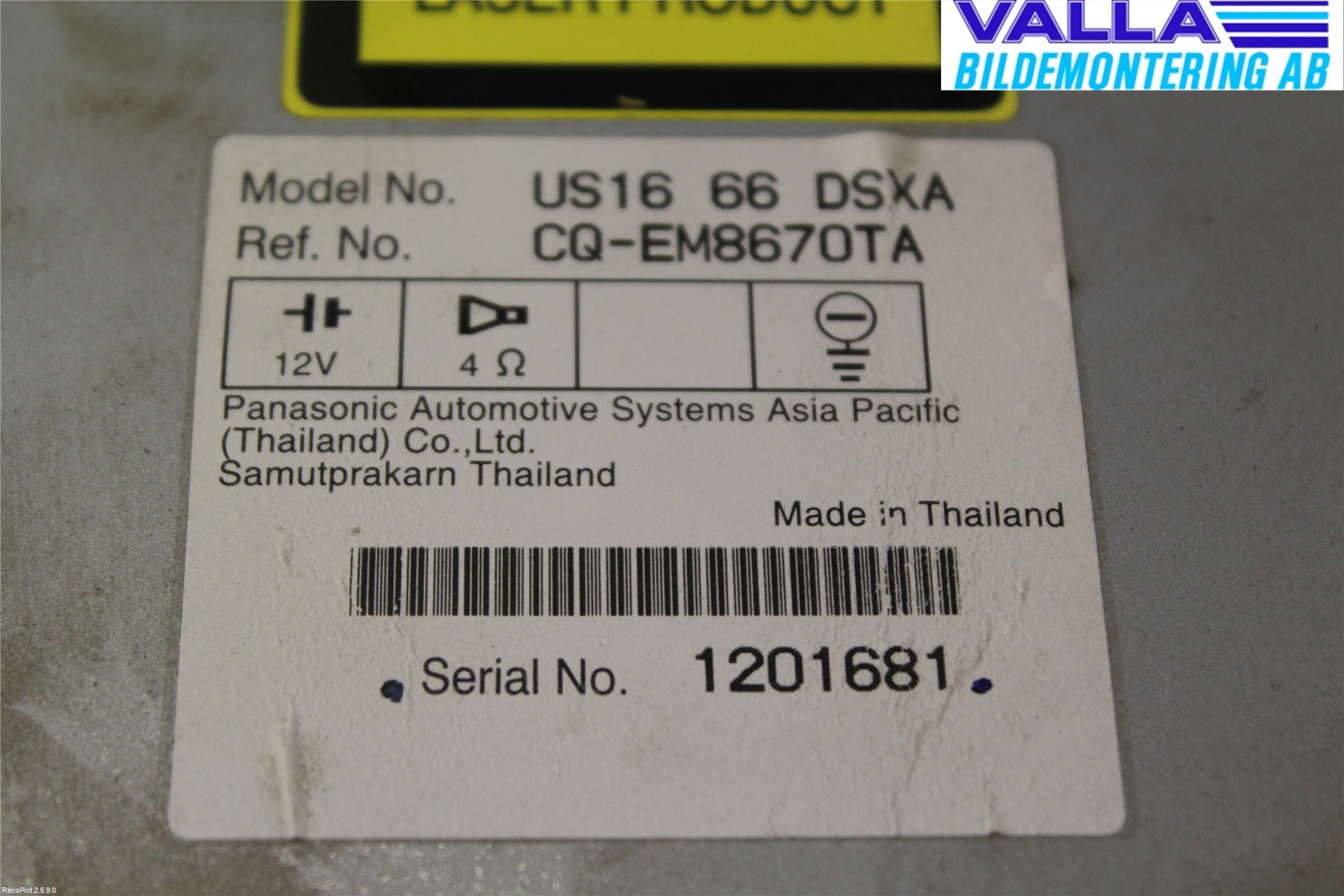 Mazda BT-50 Cd Radio - Multimediapanel