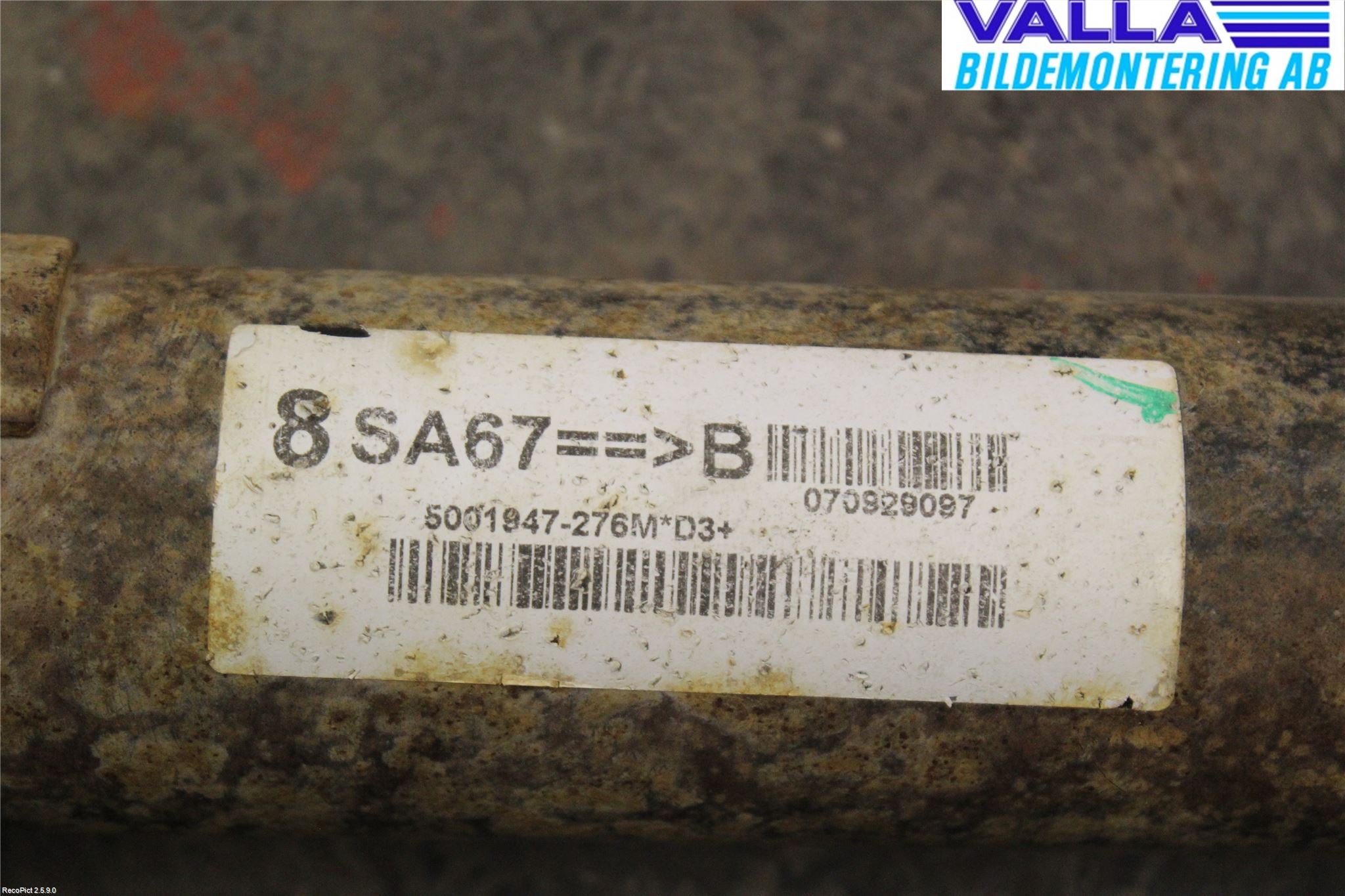 Mazda BT-50 Mellanaxel Främre 4Wd