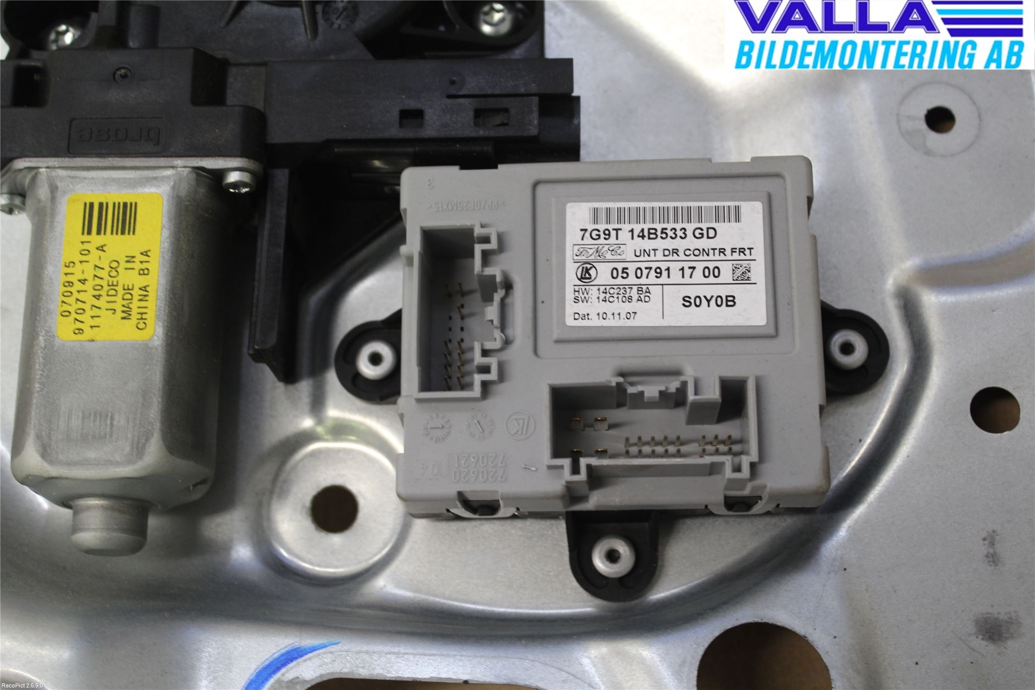 Volvo V70 08-13 Fönsterhiss El Kompl