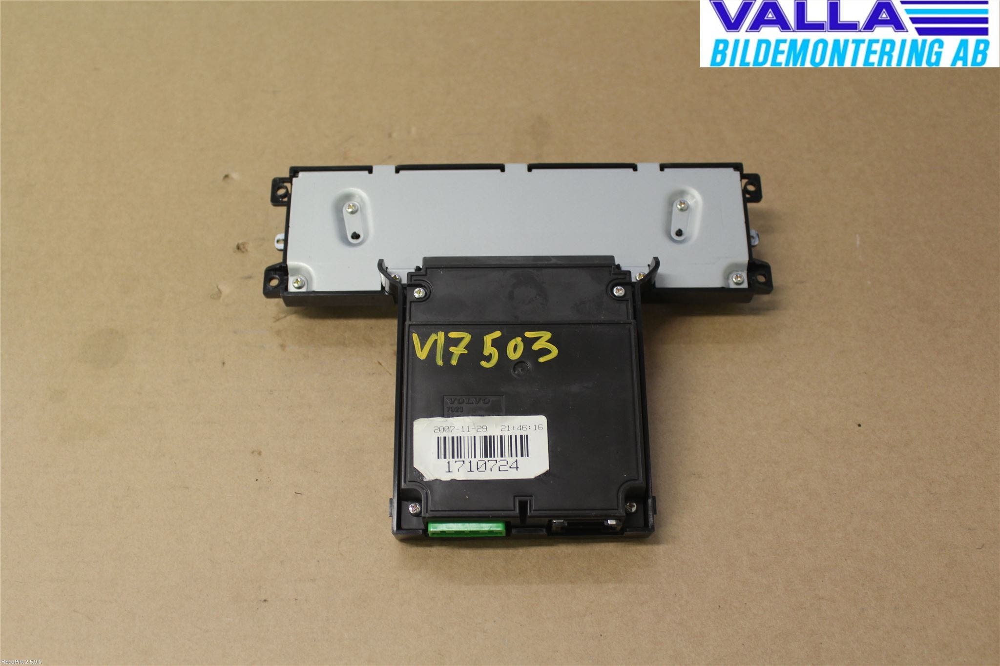 Volvo V70 08-13 Kontrolldisplay