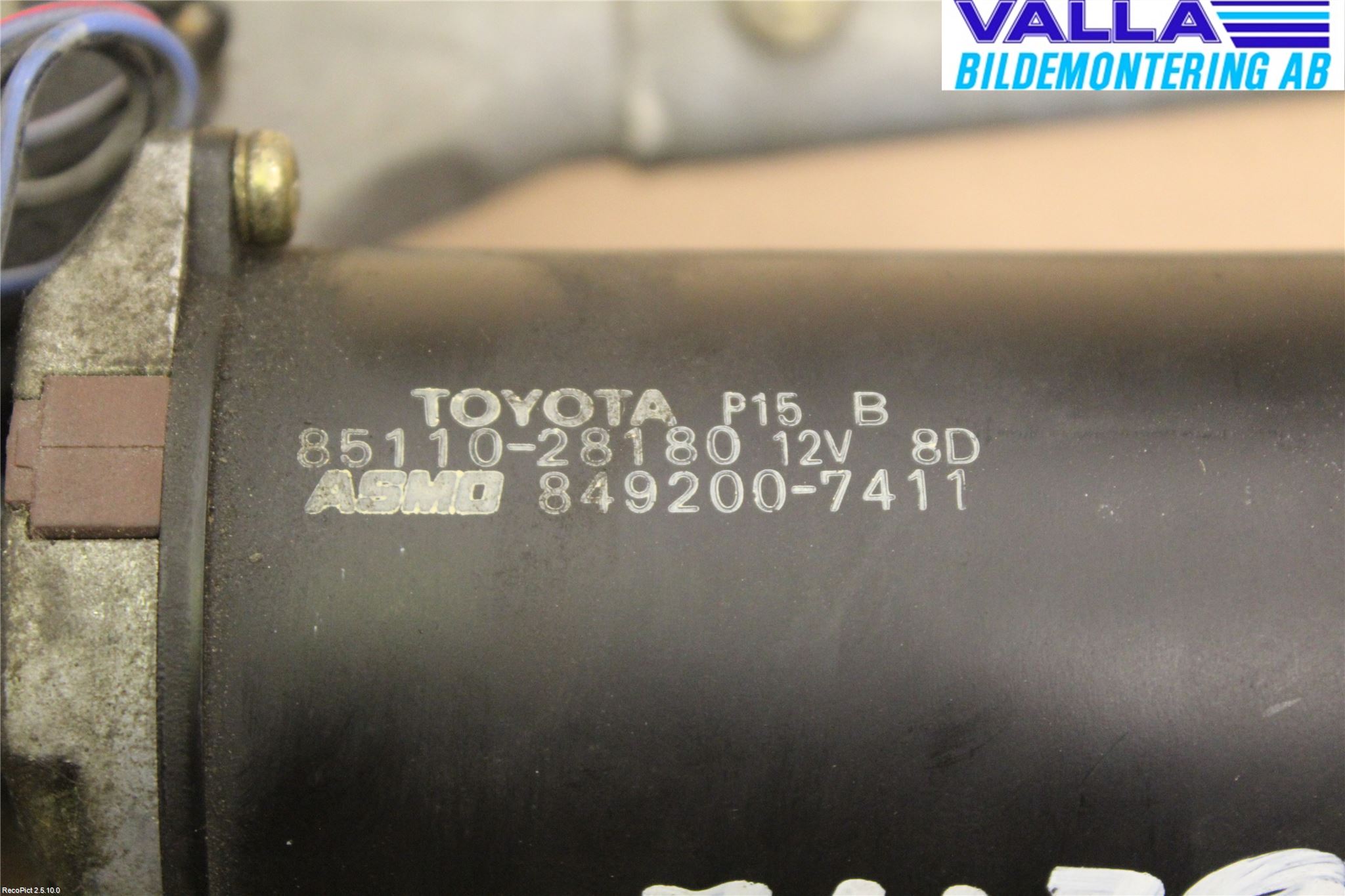 Toyota PREVIA 00- Torkarmekanism Vindruta