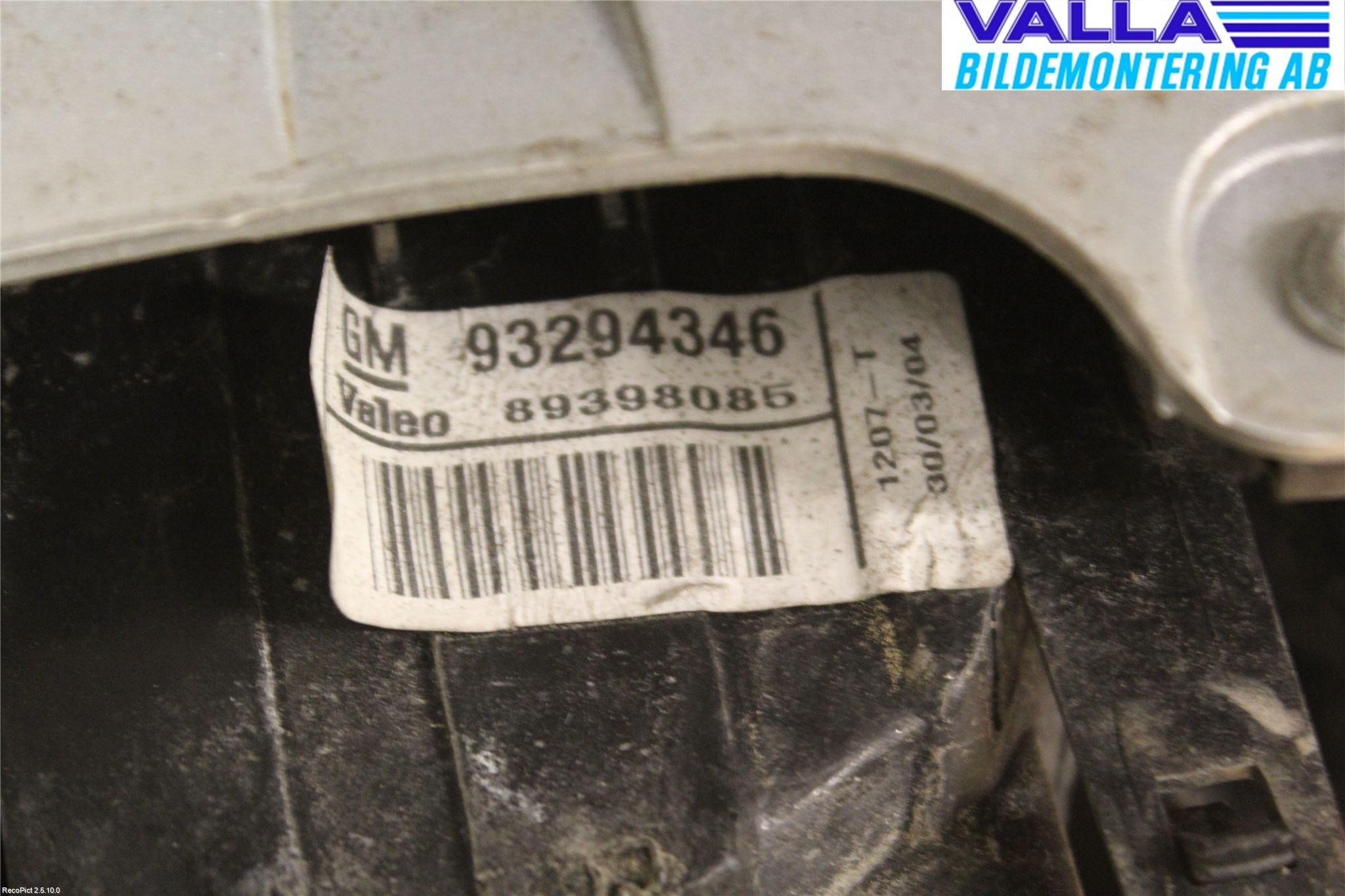 Opel MERIVA A   03-10 Bakljus Höger