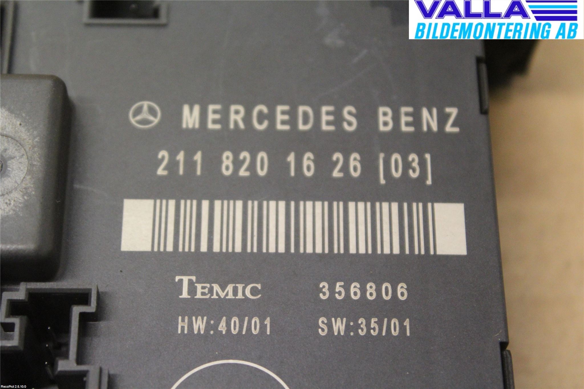 Mercedes-Benz MB E-KLASS (W211) 02-09 Styrenhet Dörr