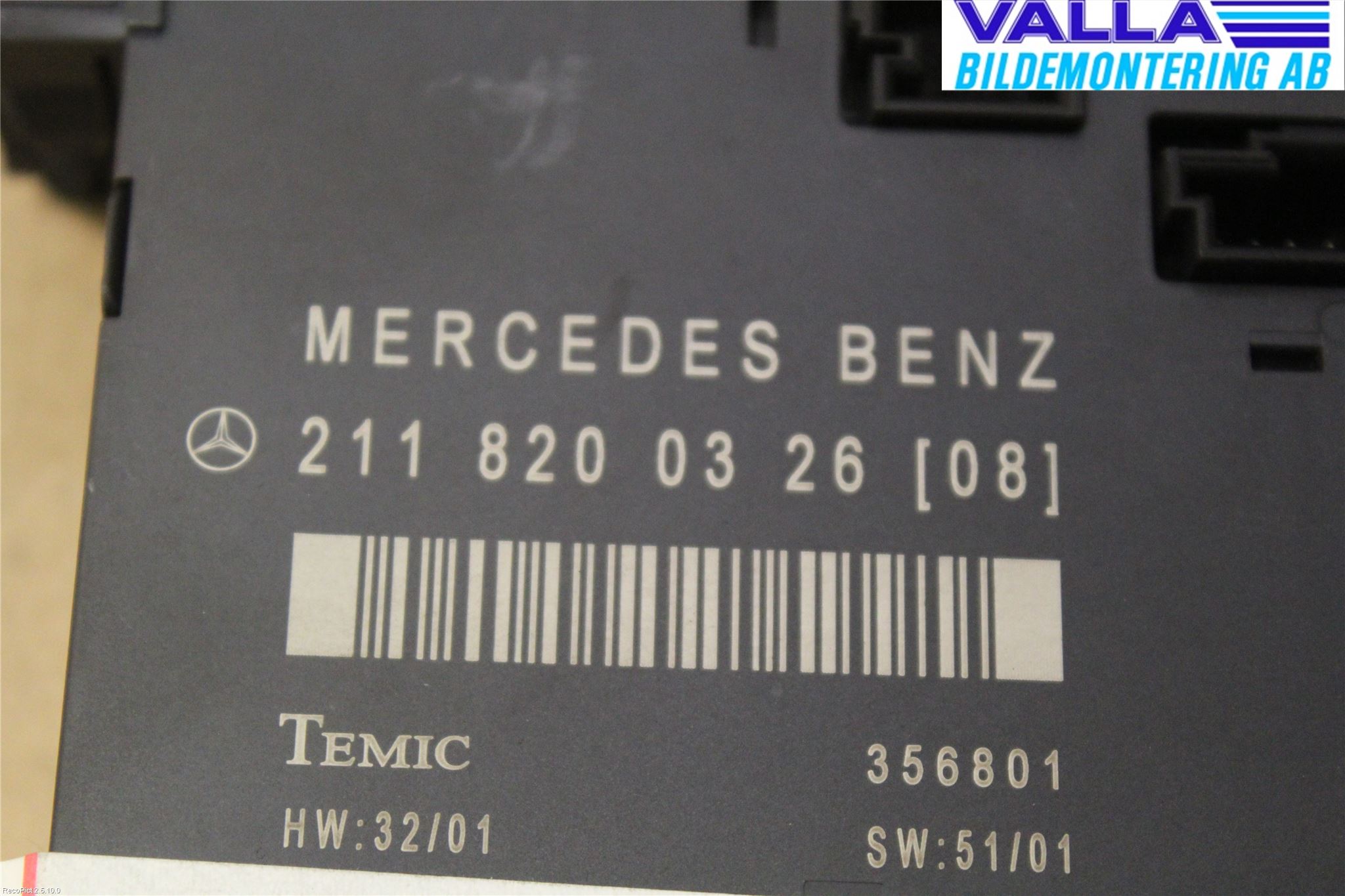 Mercedes-Benz MB E-KLASS (W211) 02-09 Styrenhet Dörr