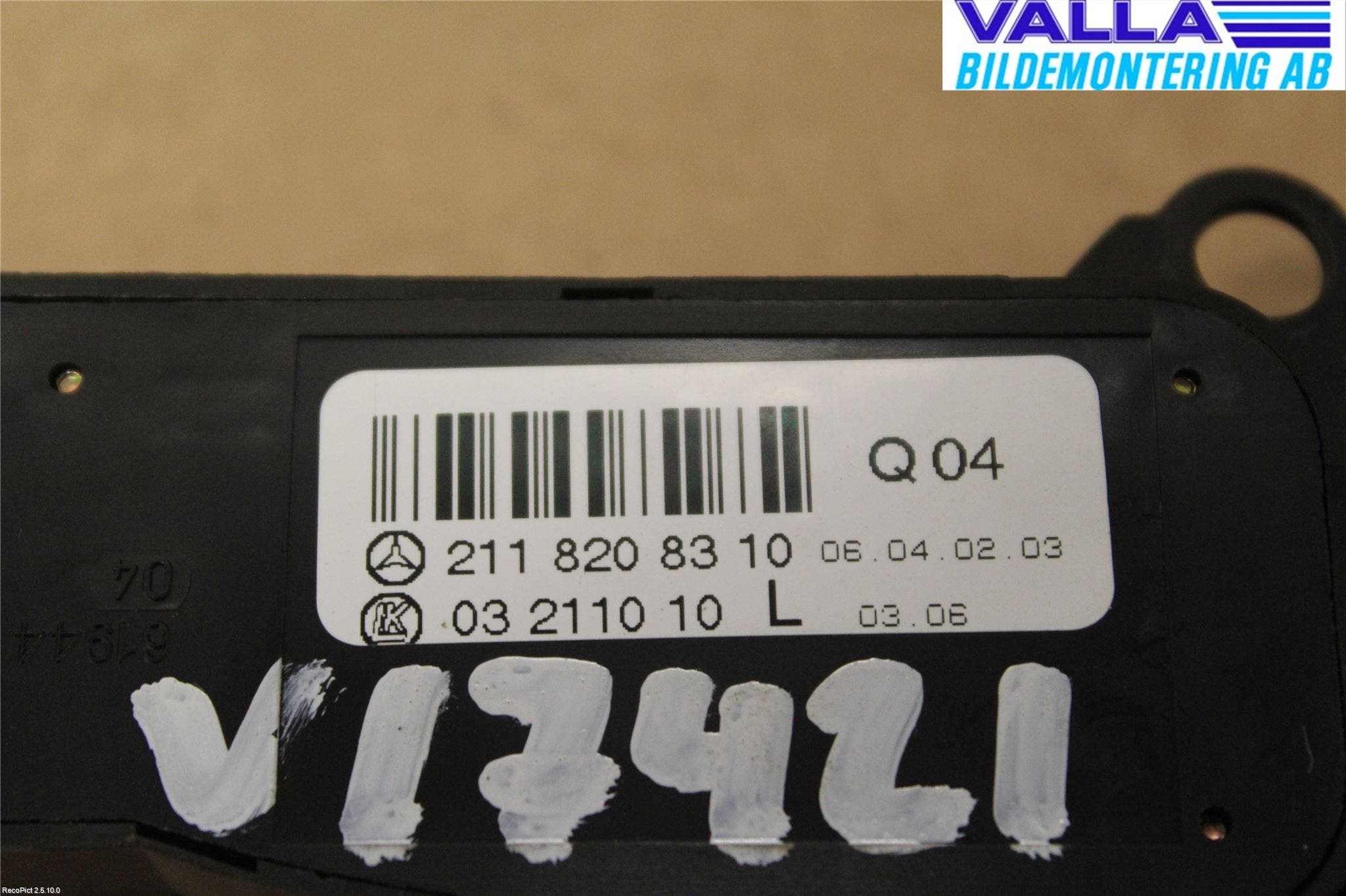 Mercedes-Benz MB E-KLASS (W211) 02-09 Strömställare Spegel