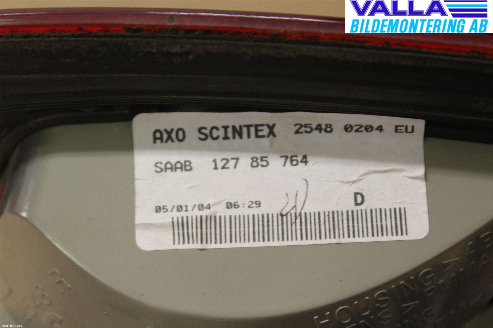 Saab 9-3 VER 2 Bakljus Lucka Hö