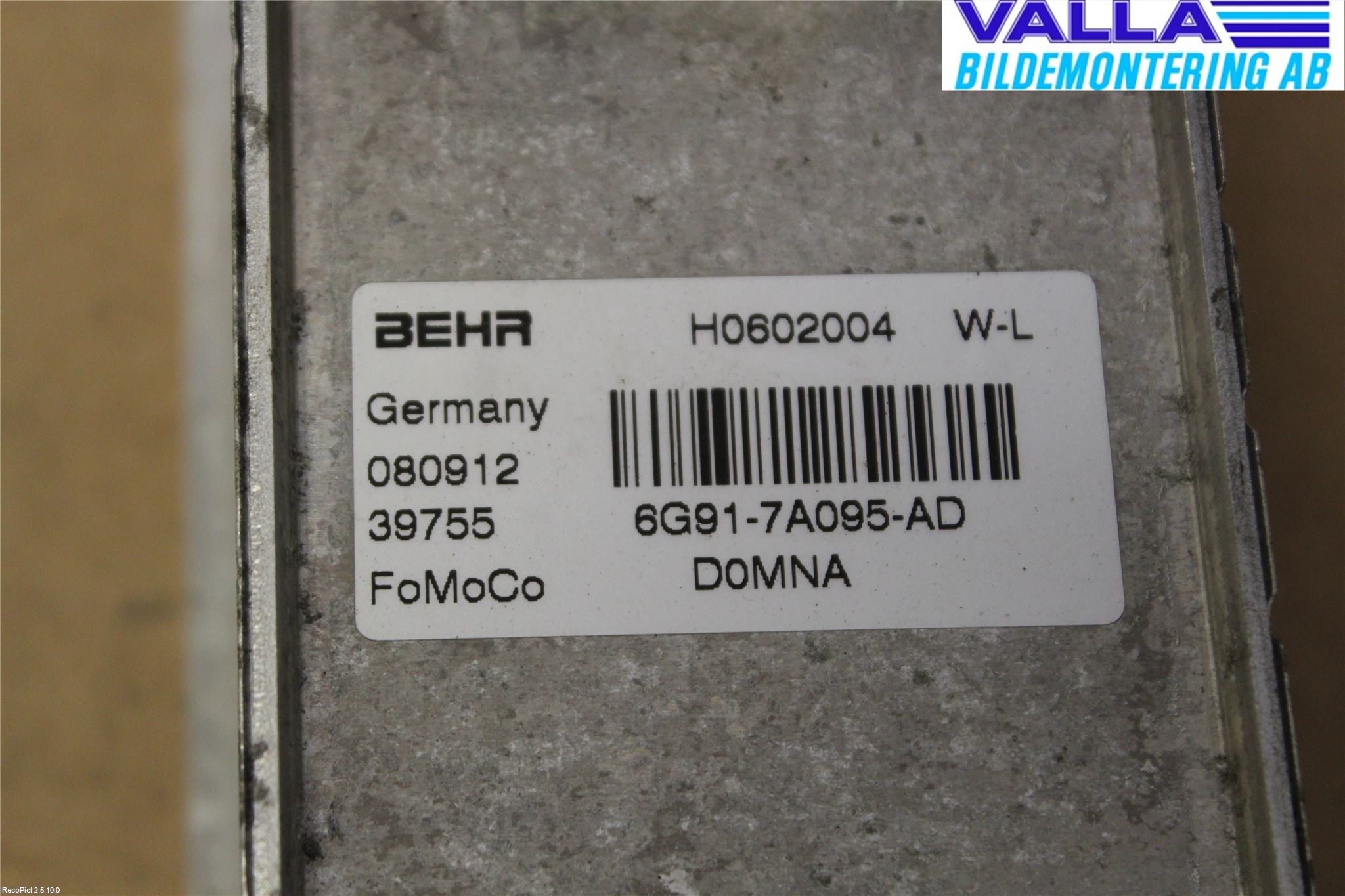 Volvo V70 08-13 Oljekylare Automat