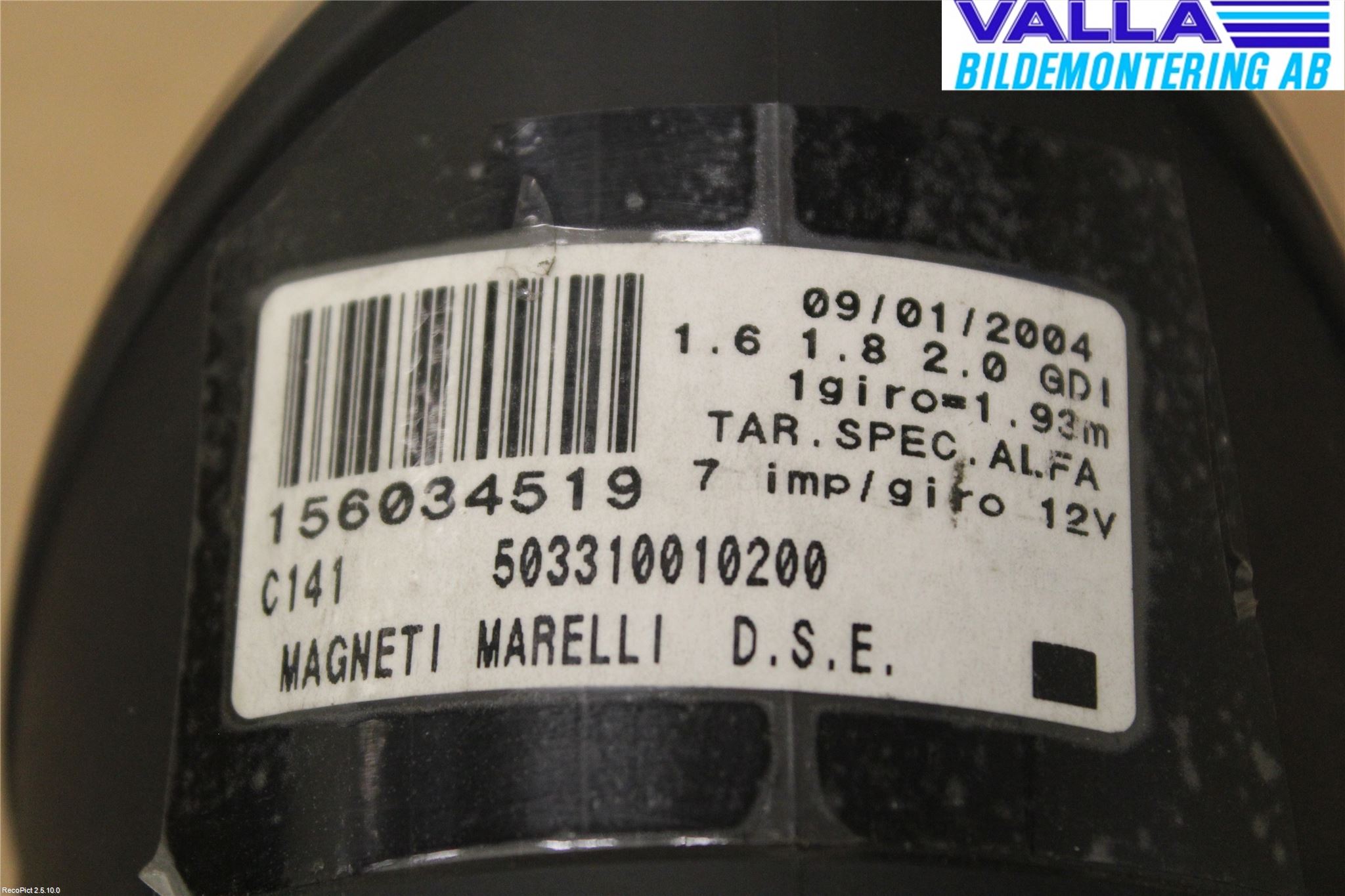 Alfa 156 Instrument Hast