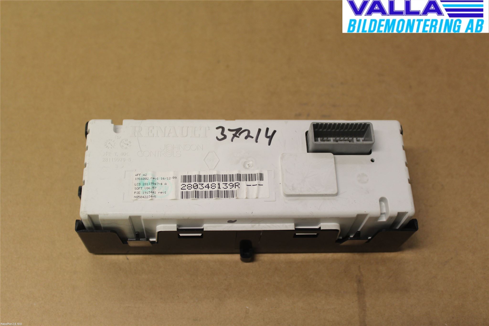 Renault CLIO III  09-12 Kontrolldisplay