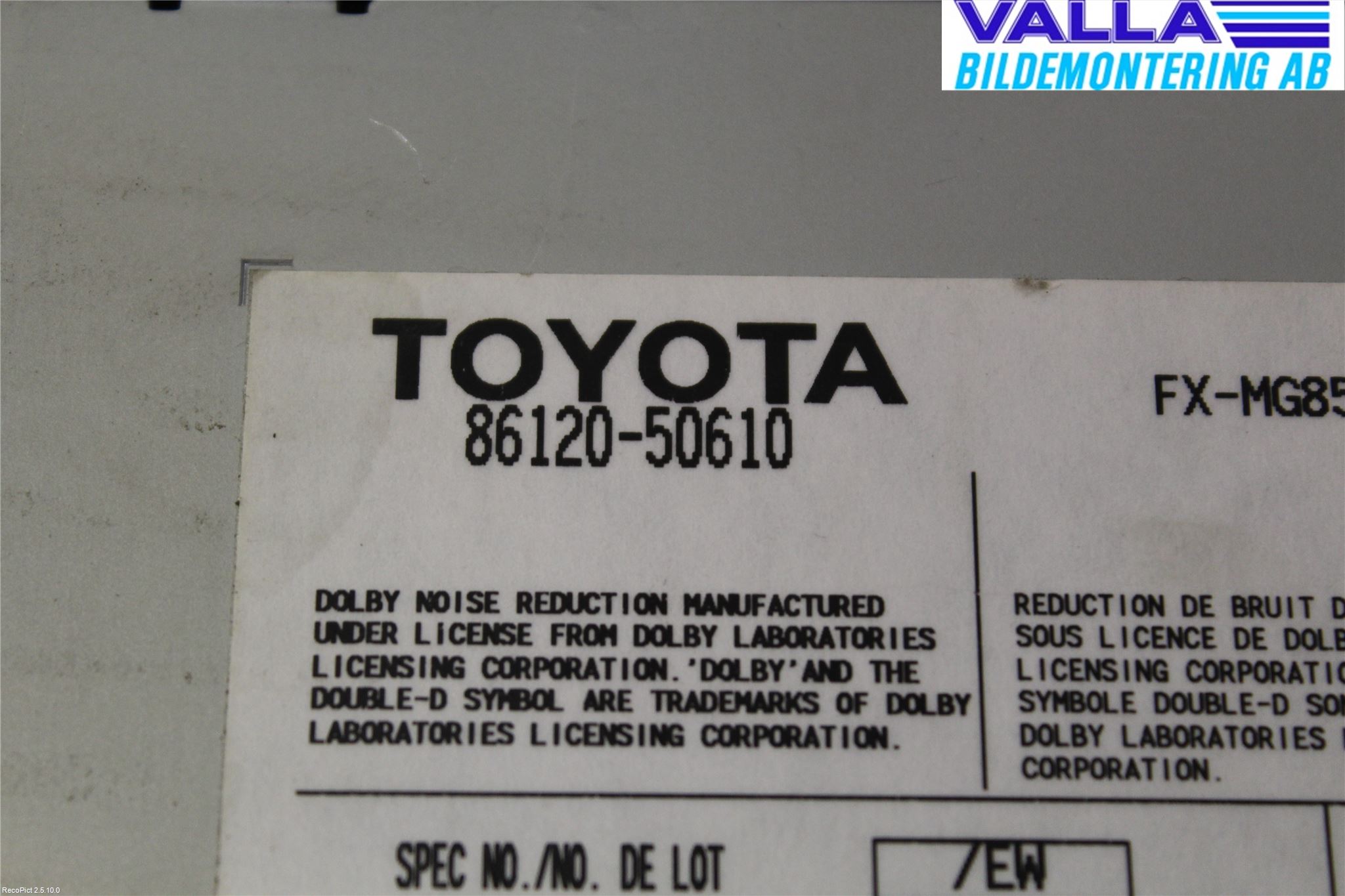 Lexus LS 430 01-06 Cd Växlare