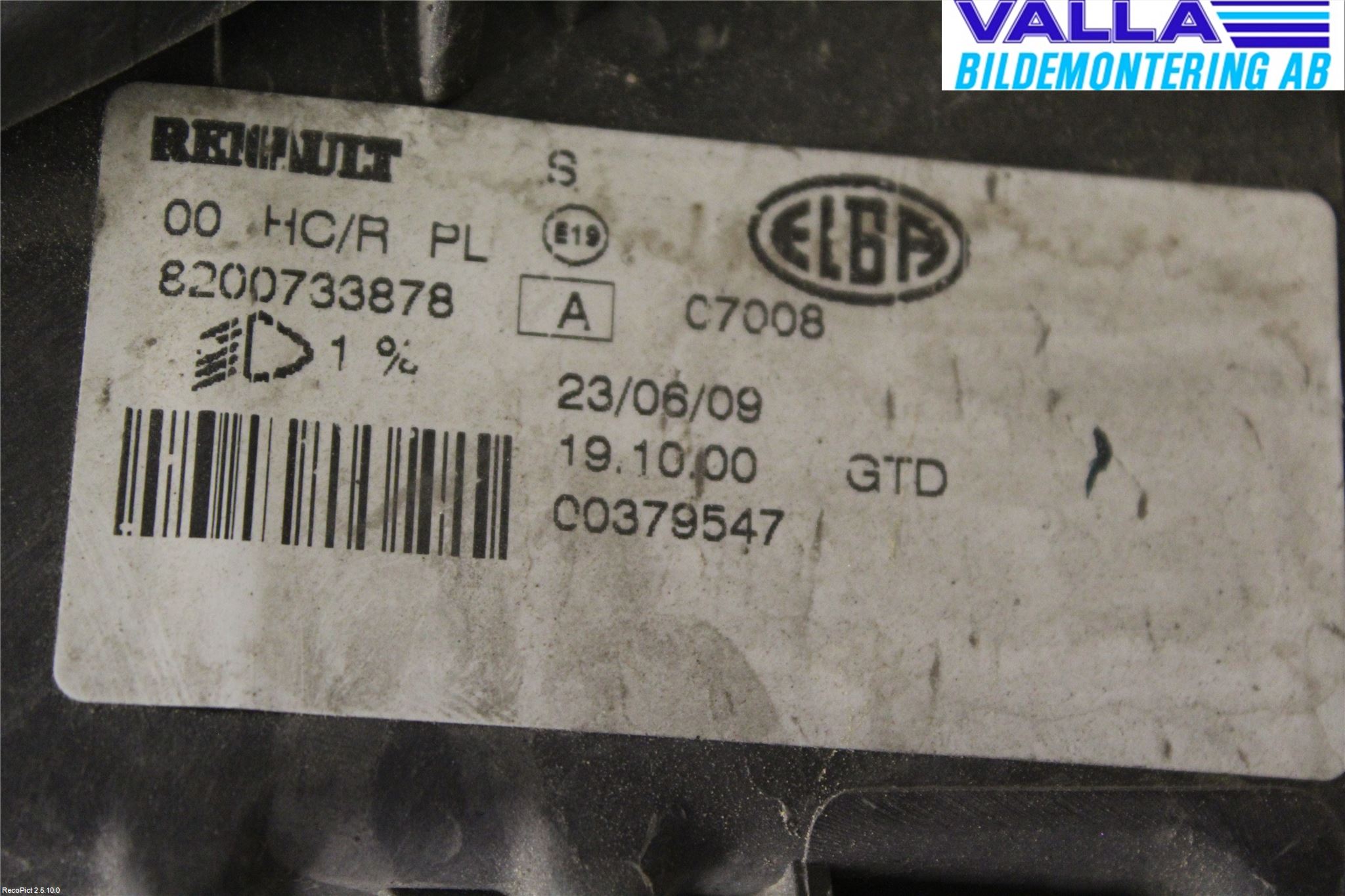 Dacia SANDERO 09-13 Strålkastare Vänster