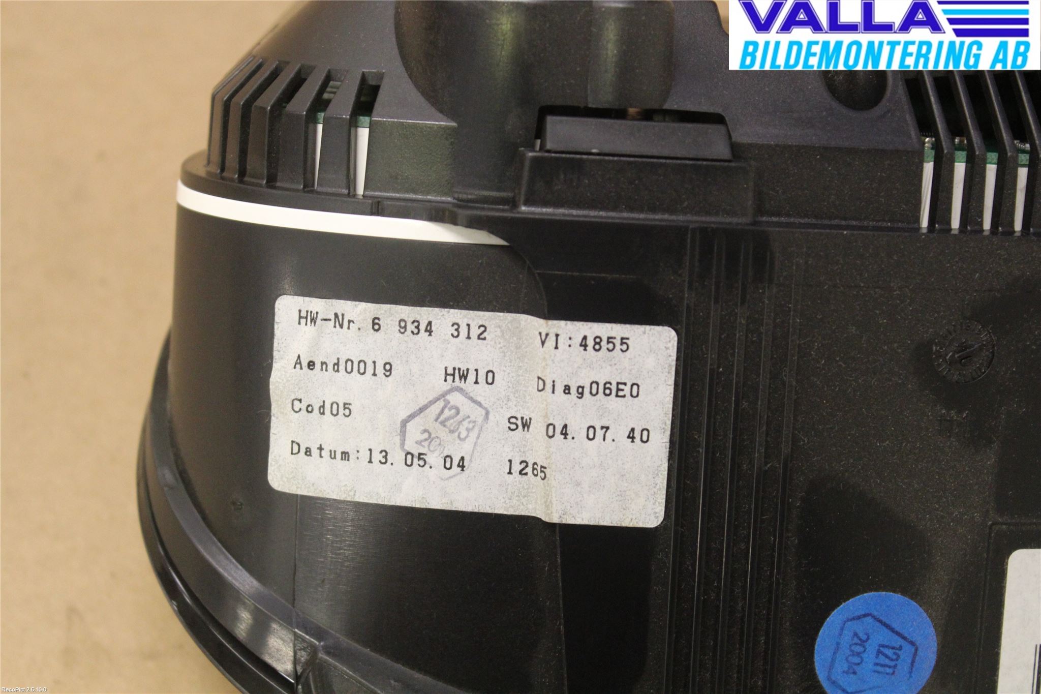 BMW 5 E60/61 Sed/Tou 02-10 Instrument Komb