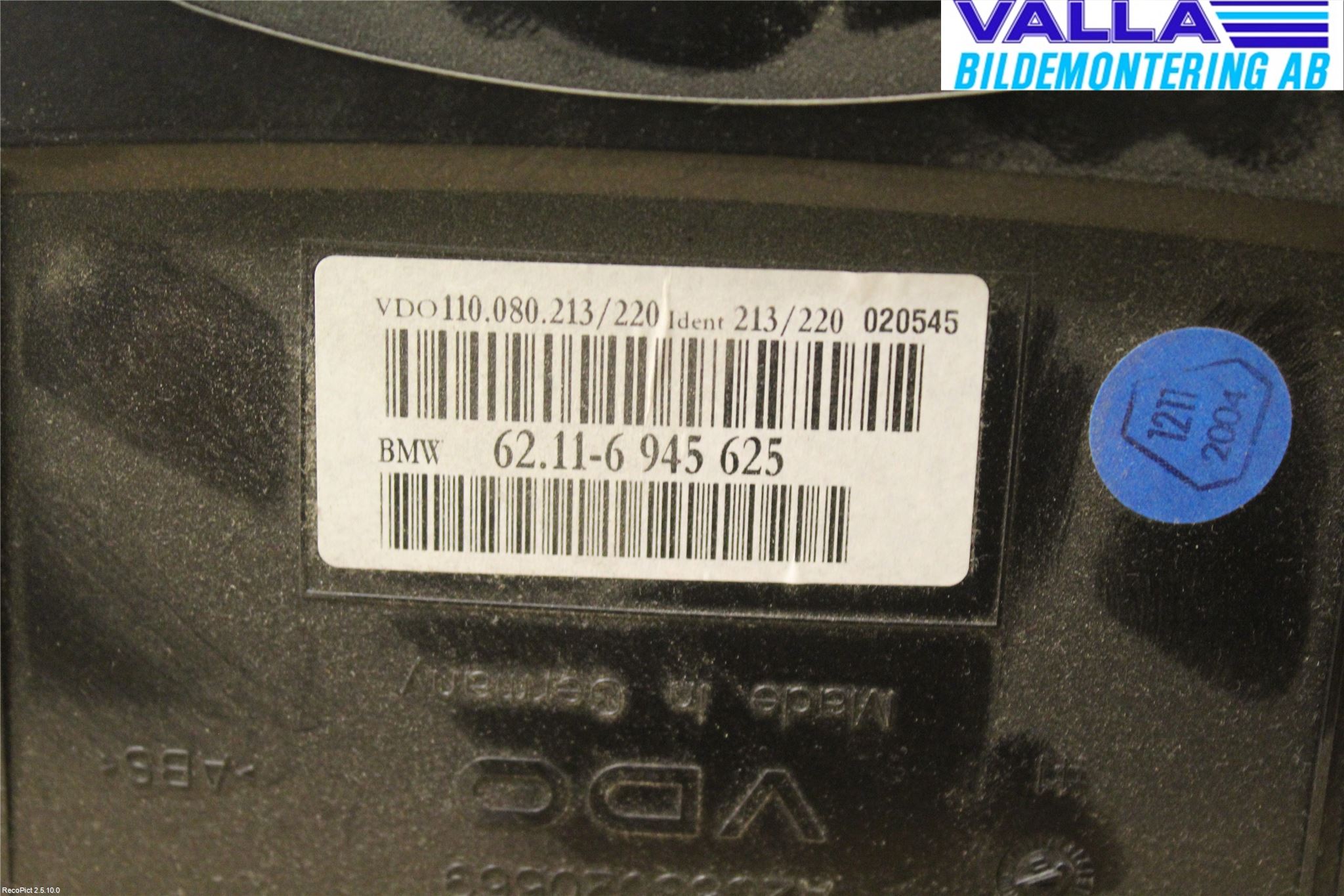 BMW 5 E60/61 Sed/Tou 02-10 Instrument Komb