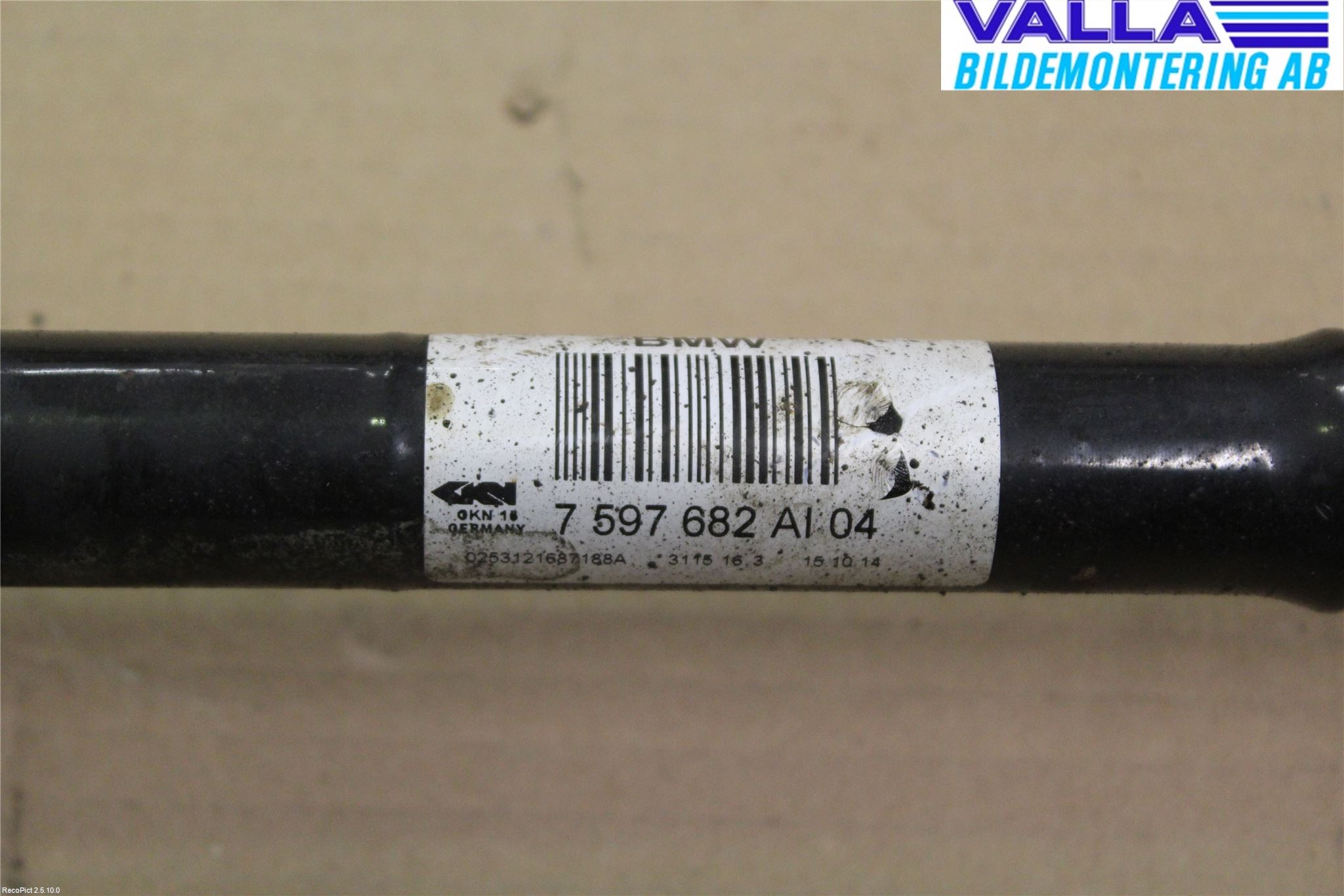 BMW 3 GT F34 13-19 Drivaxel Bak Höger