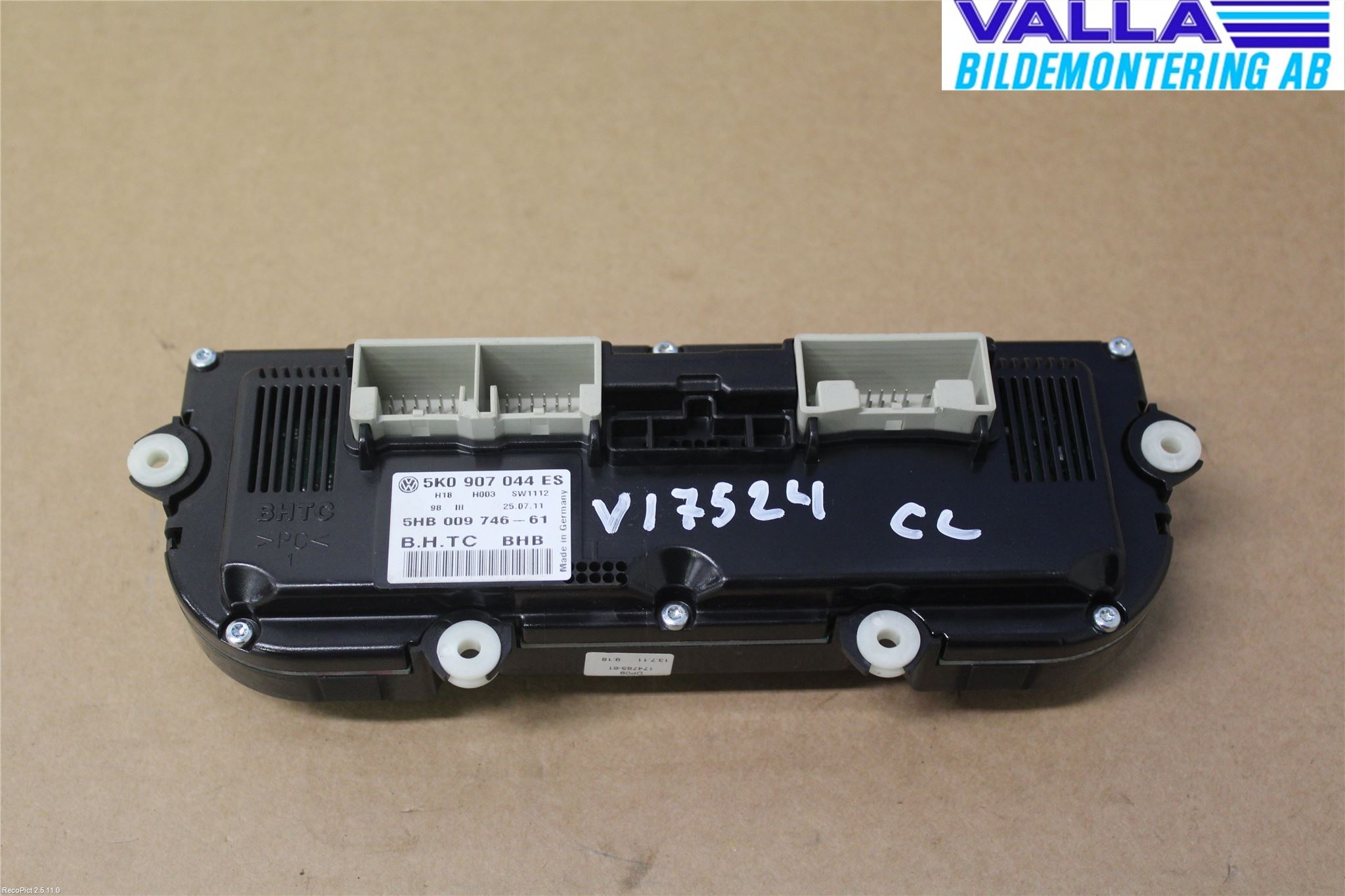 Volkswagen VW PASSAT 11-14 Värmereglage