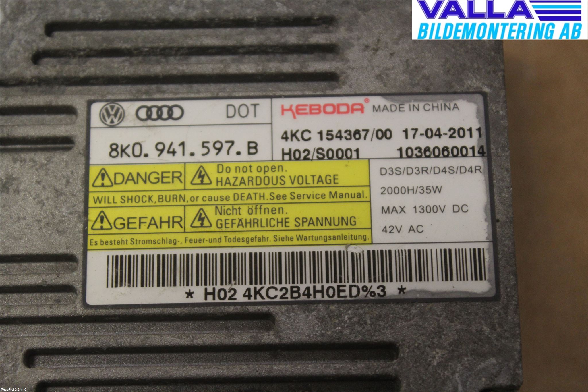 Volkswagen VW PASSAT 11-14 Styrenhet Strålkastare