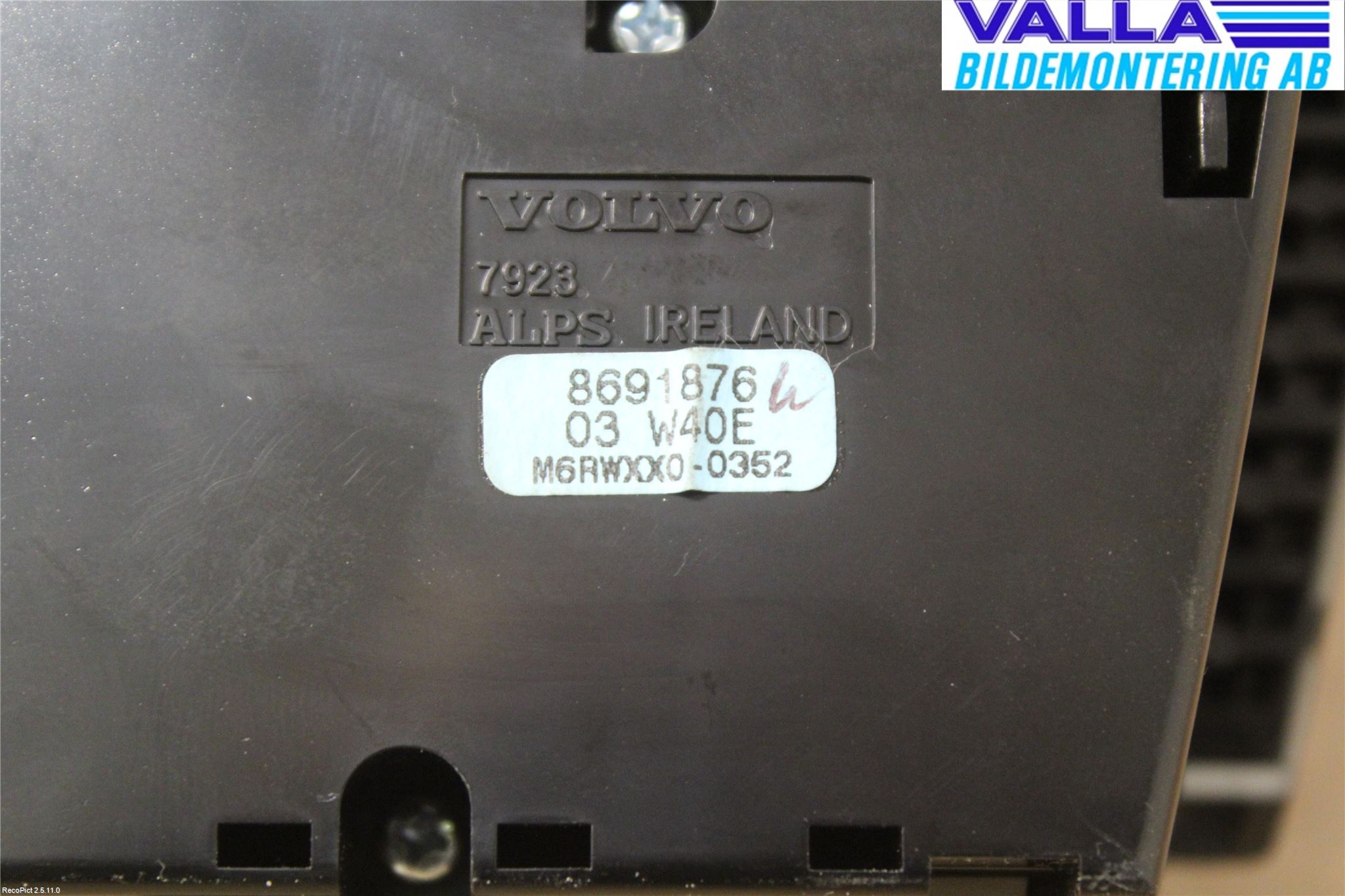 Volvo S60 01-04 Värmereglage