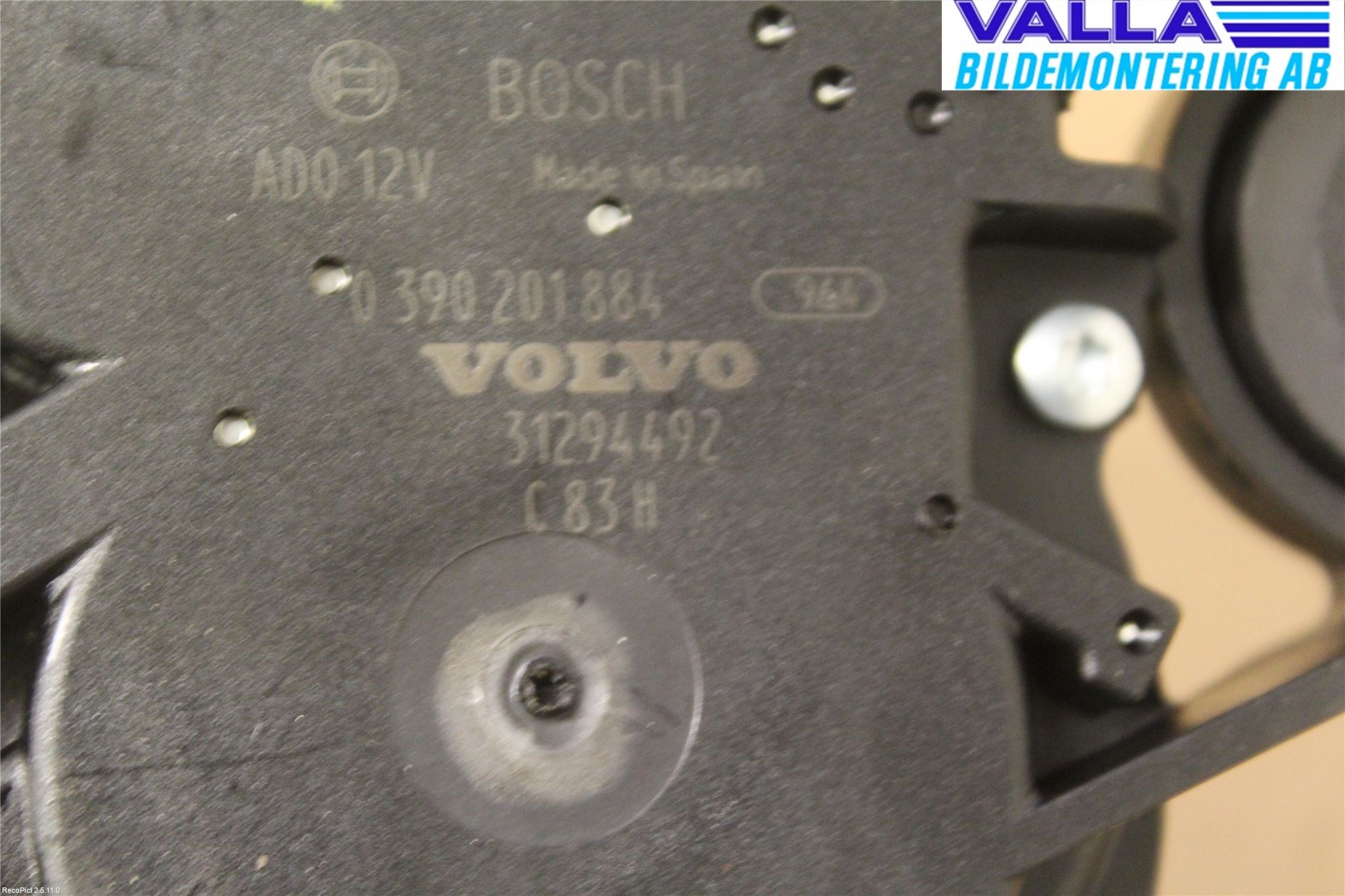 Volvo V40 CROSS COUNTRY 13-19 Torkarmotor Baklucka