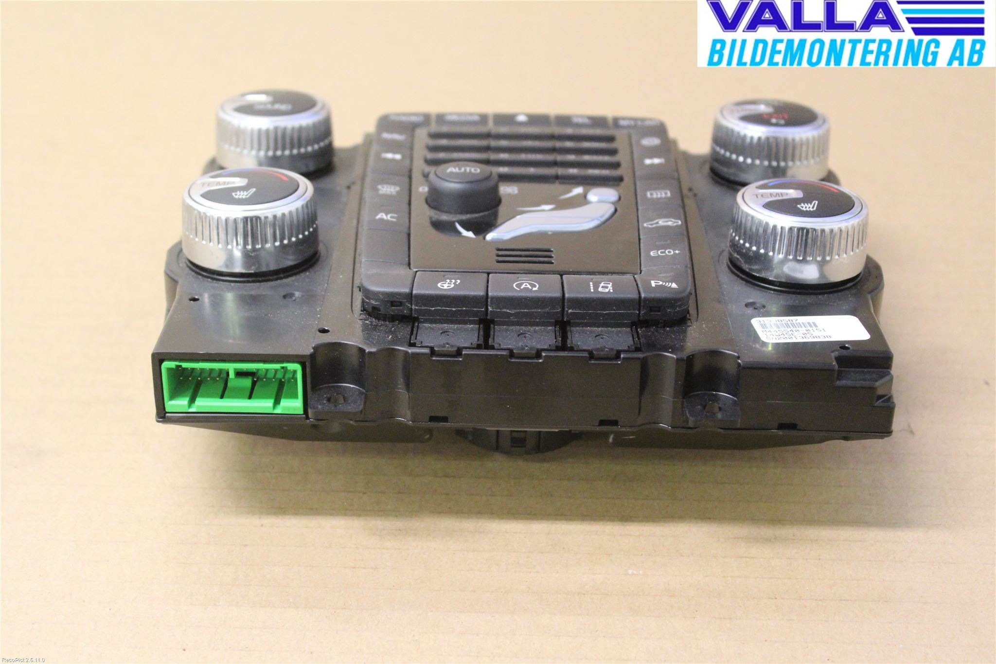 Volvo V70 14-16 Värmereglage