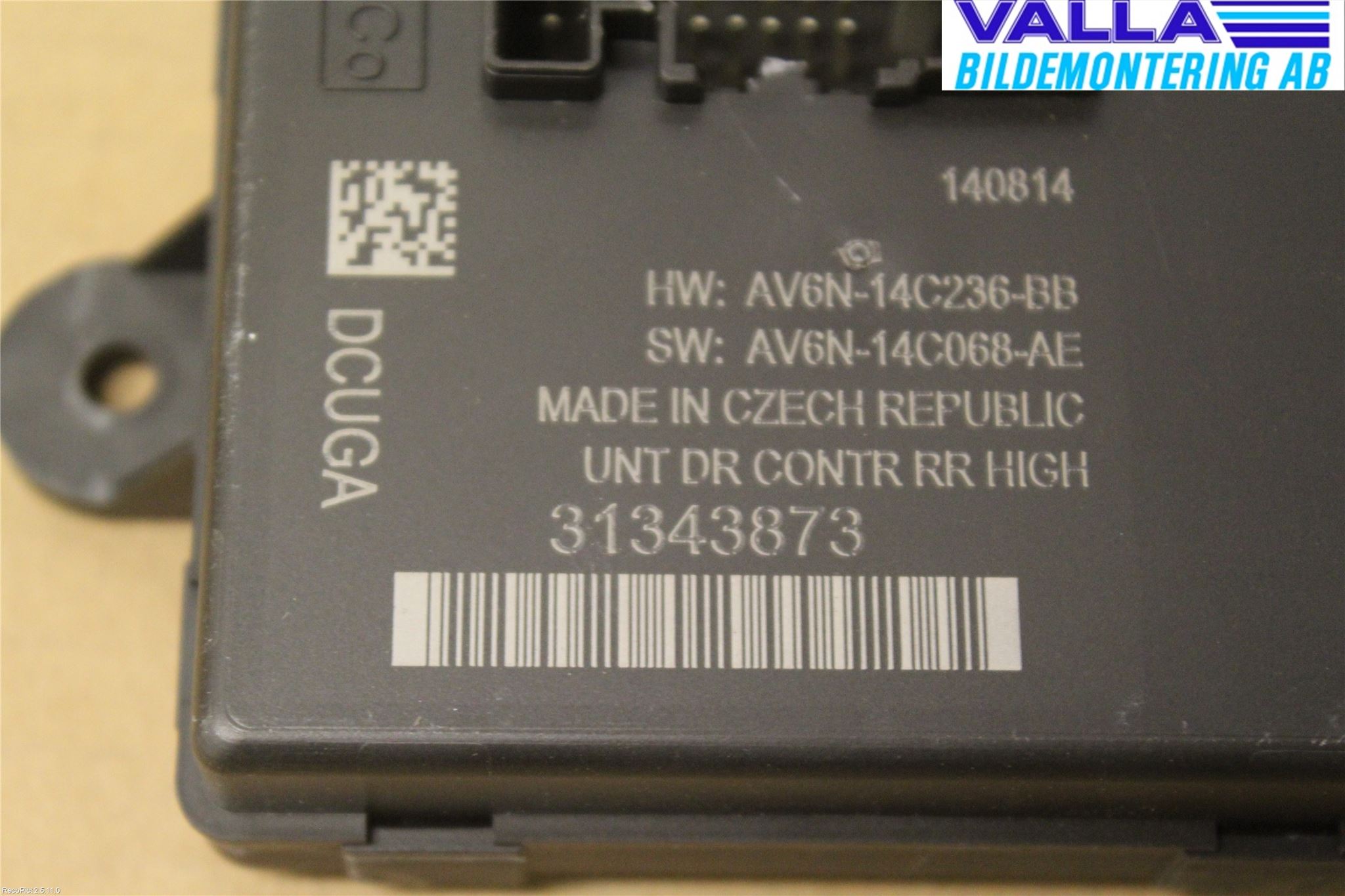 Volvo V60 14-18 Styrenhet Dörr