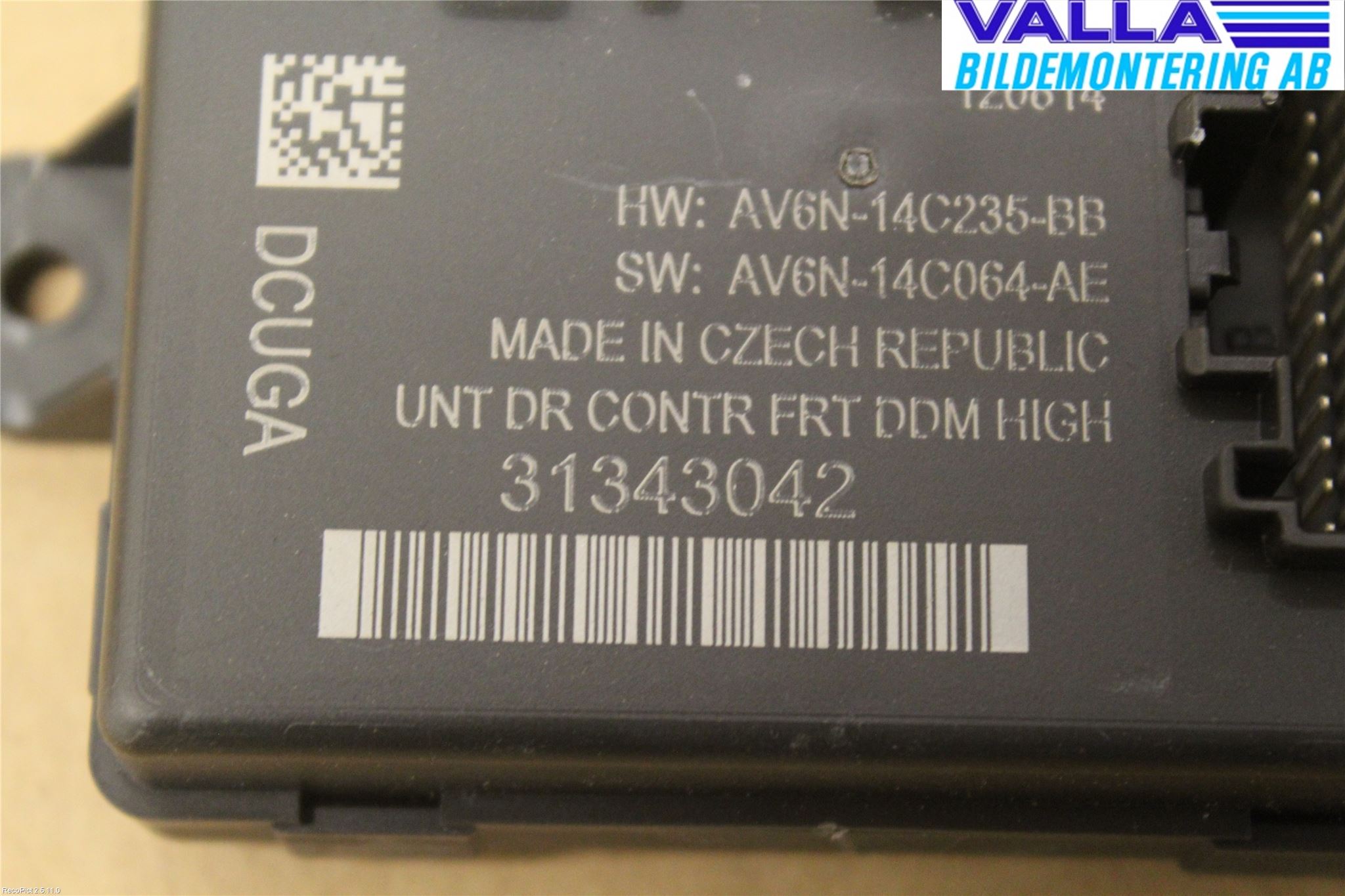 Volvo V60 14-18 Styrenhet Dörr