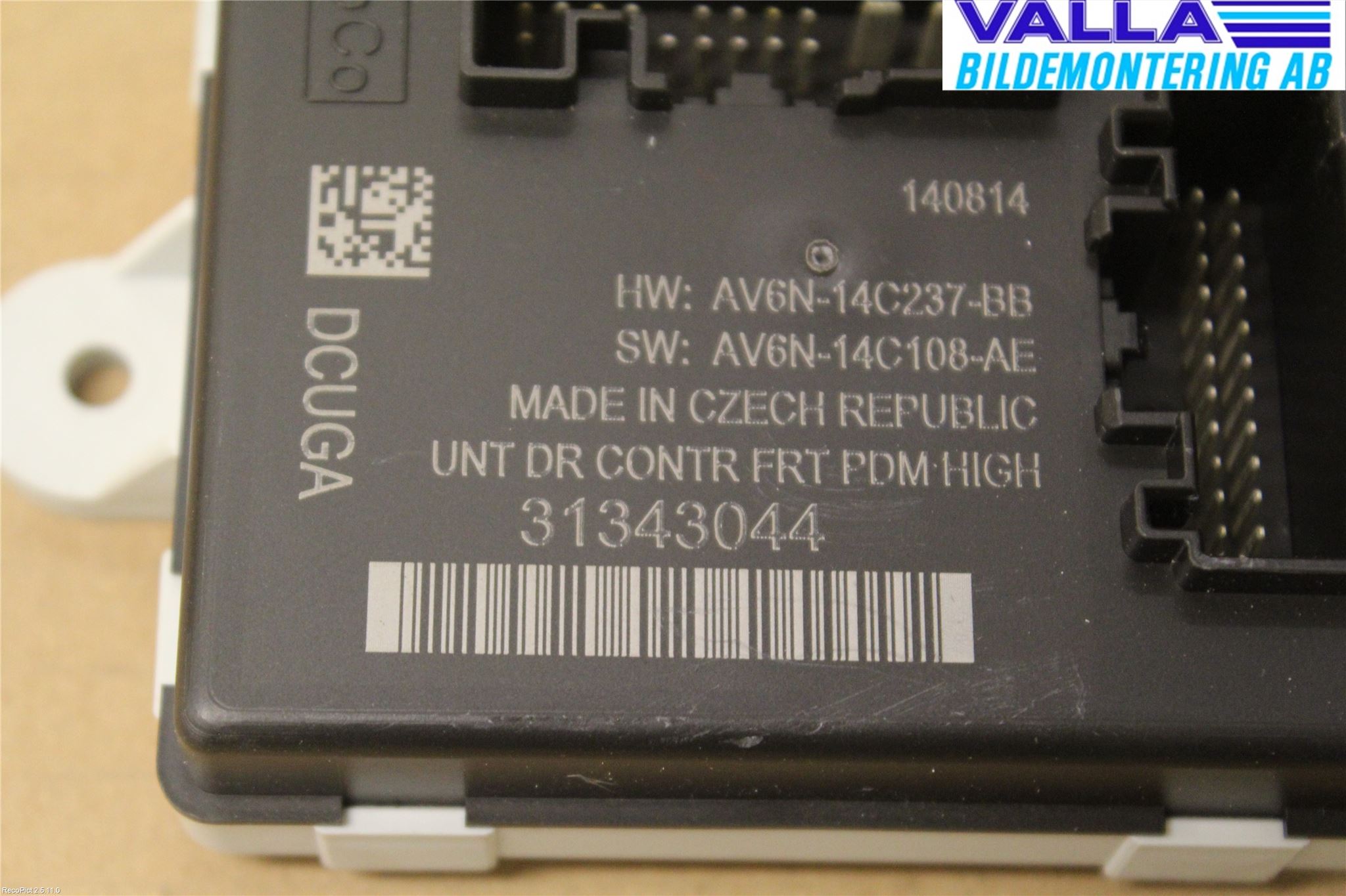 Volvo V60 14-18 Styrenhet Dörr