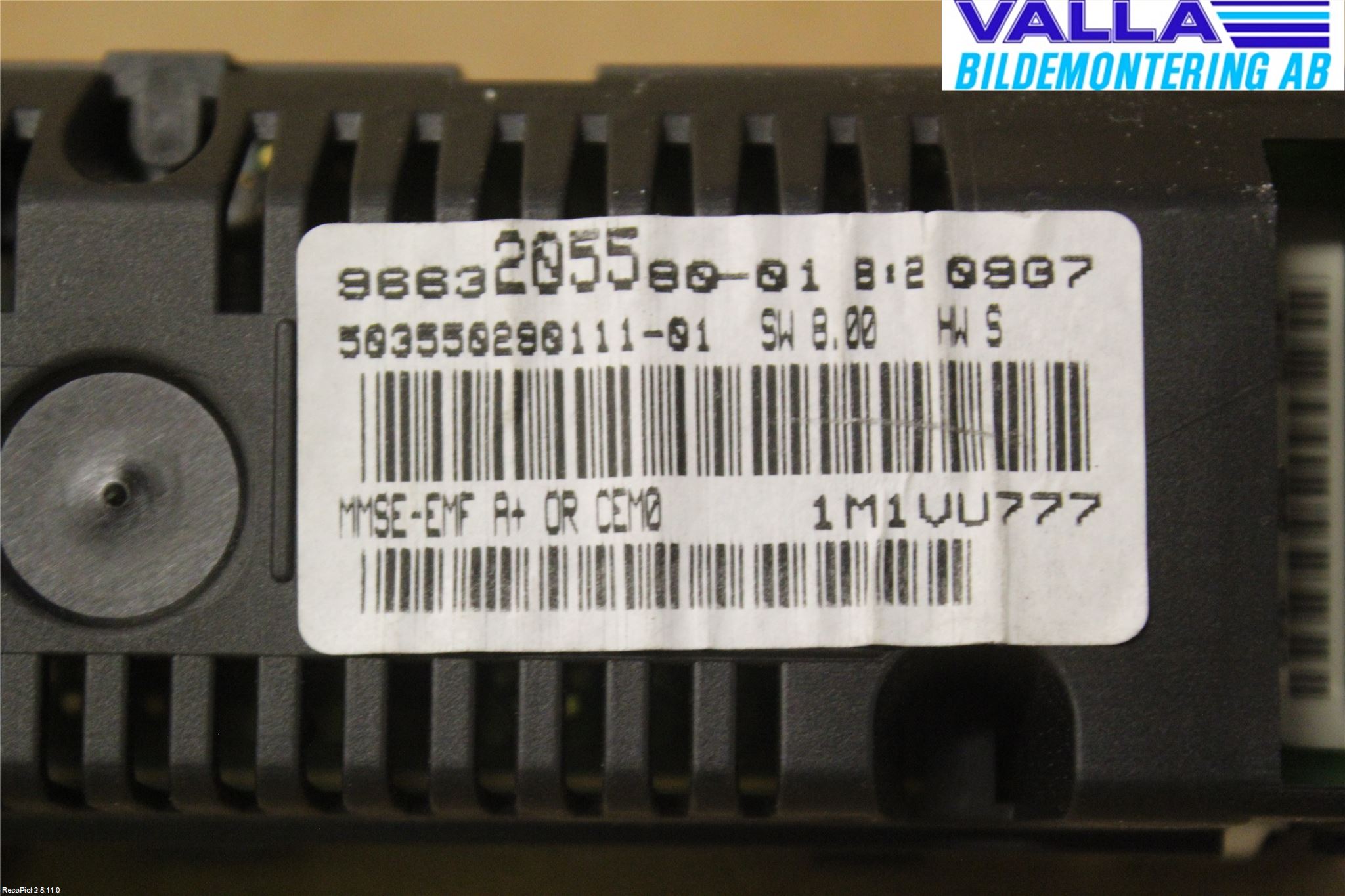 Peugeot 207 Kontrolldisplay