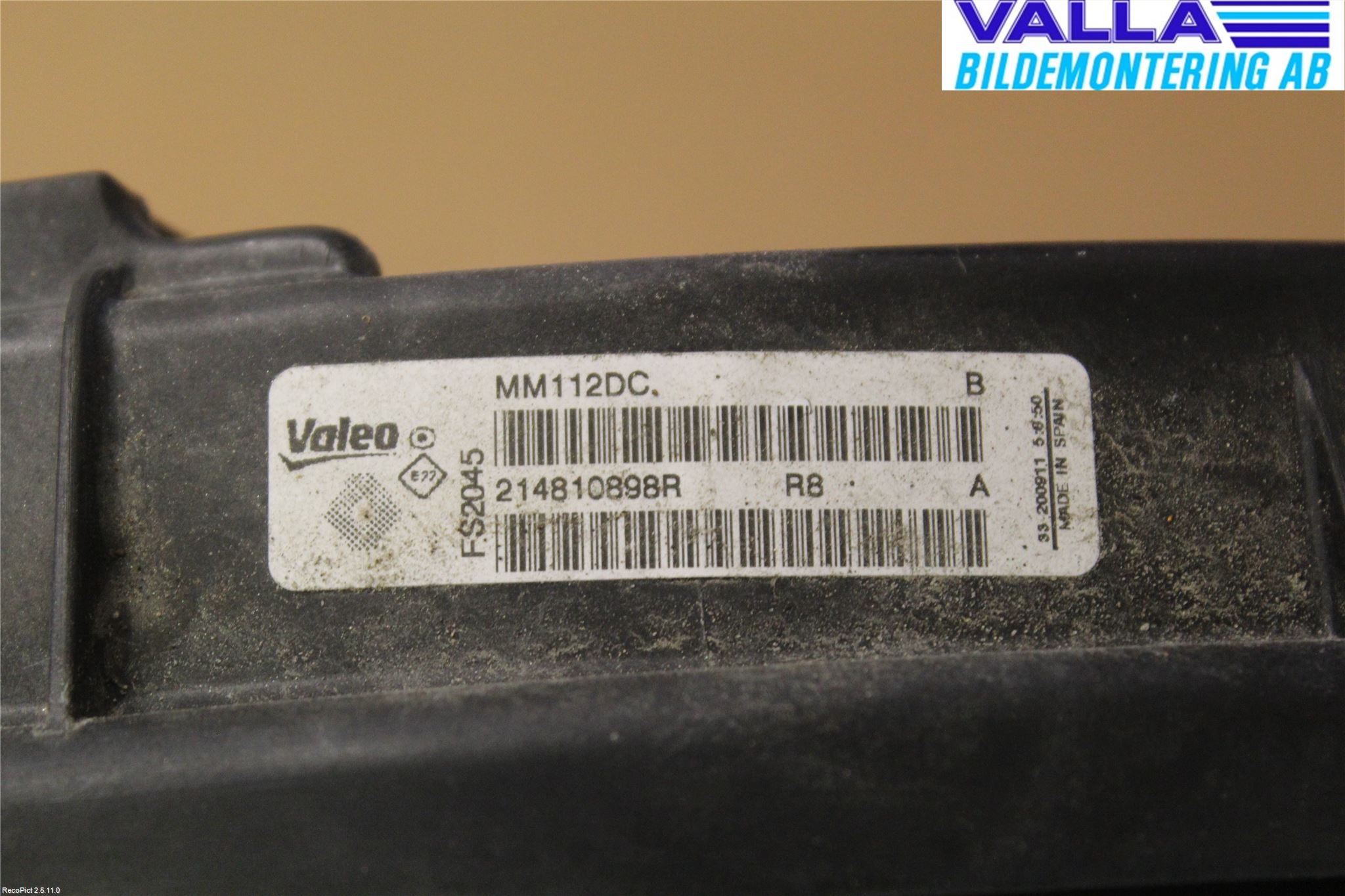 Renault MEGANE III 09-15 Kylfläkt El