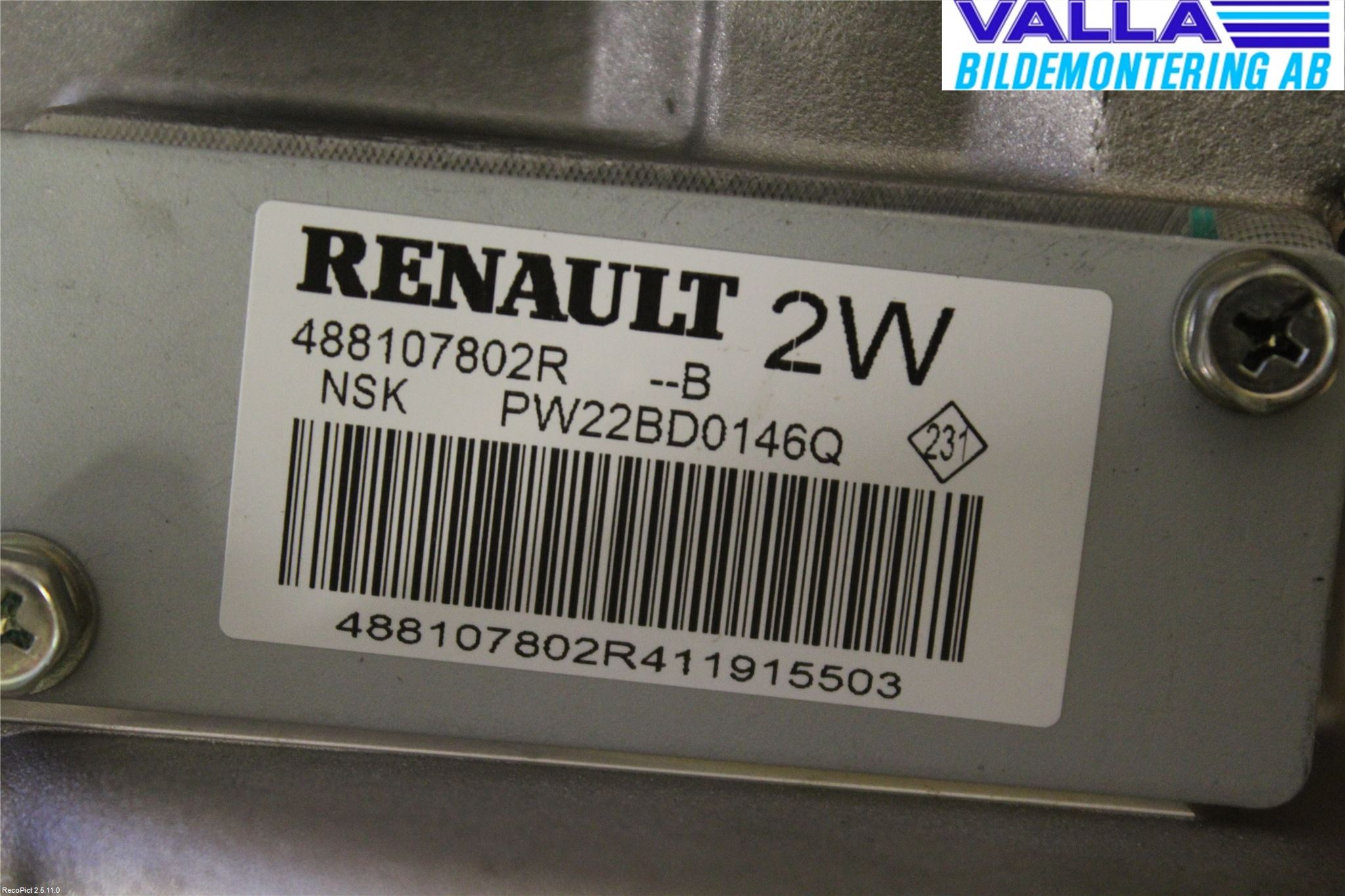 Renault MEGANE III 09-15 Rattaxelagg Med Inb Servo