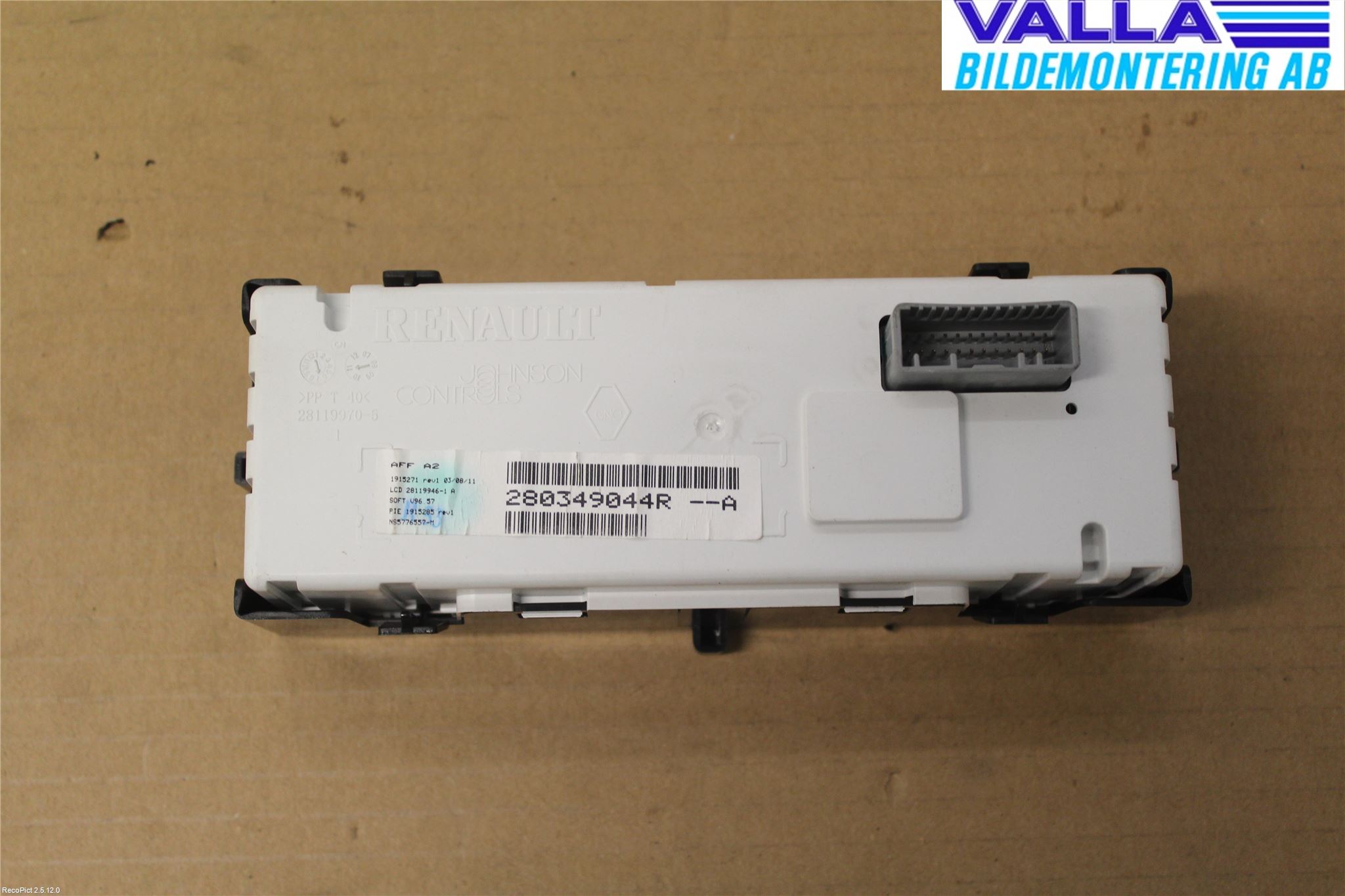 Renault MEGANE III 09-15 Kontrolldisplay