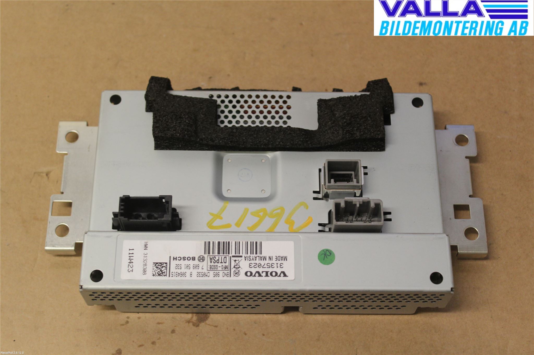 Volvo V60 11-13 Multifunktionsdisplay