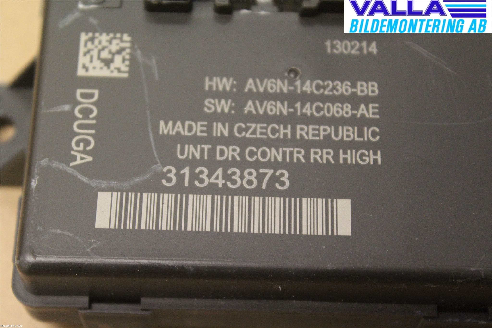 Volvo V40 12-19 Styrenhet Dörr