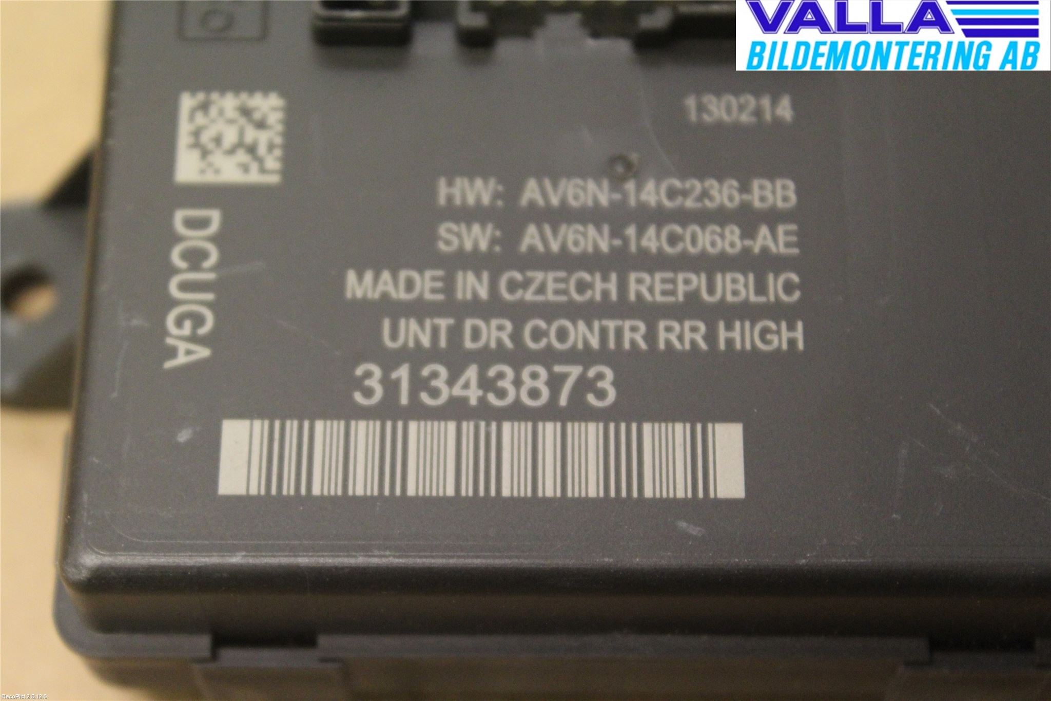 Volvo V40 12-19 Styrenhet Dörr