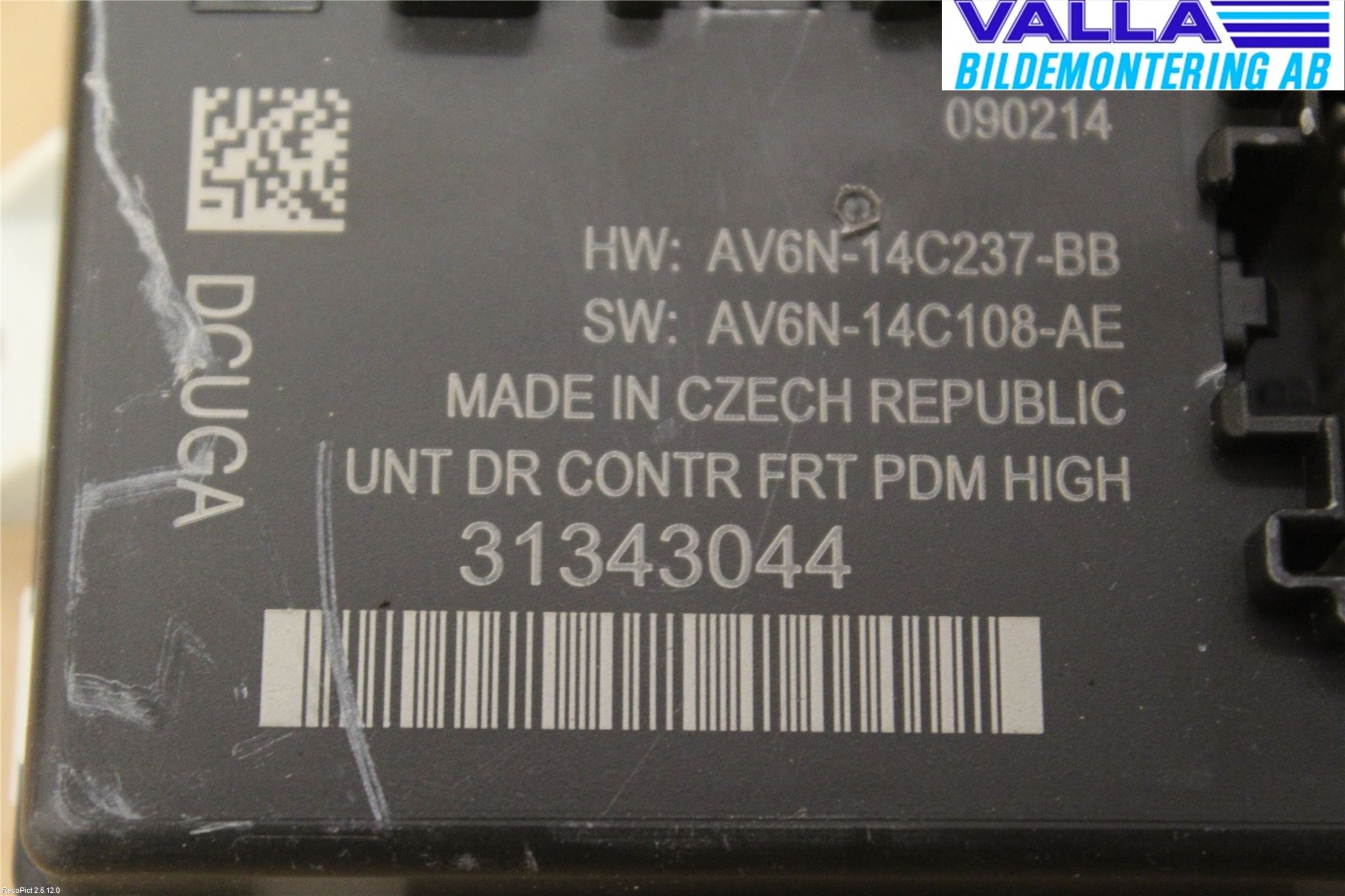 Volvo V40 12-19 Styrenhet Dörr