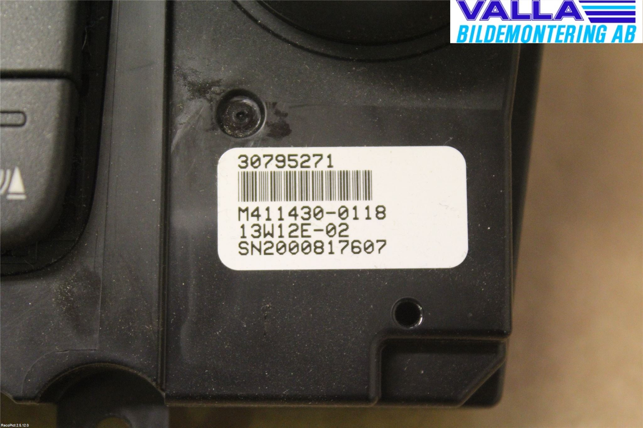 Volvo V60 11-13 Värmereglage