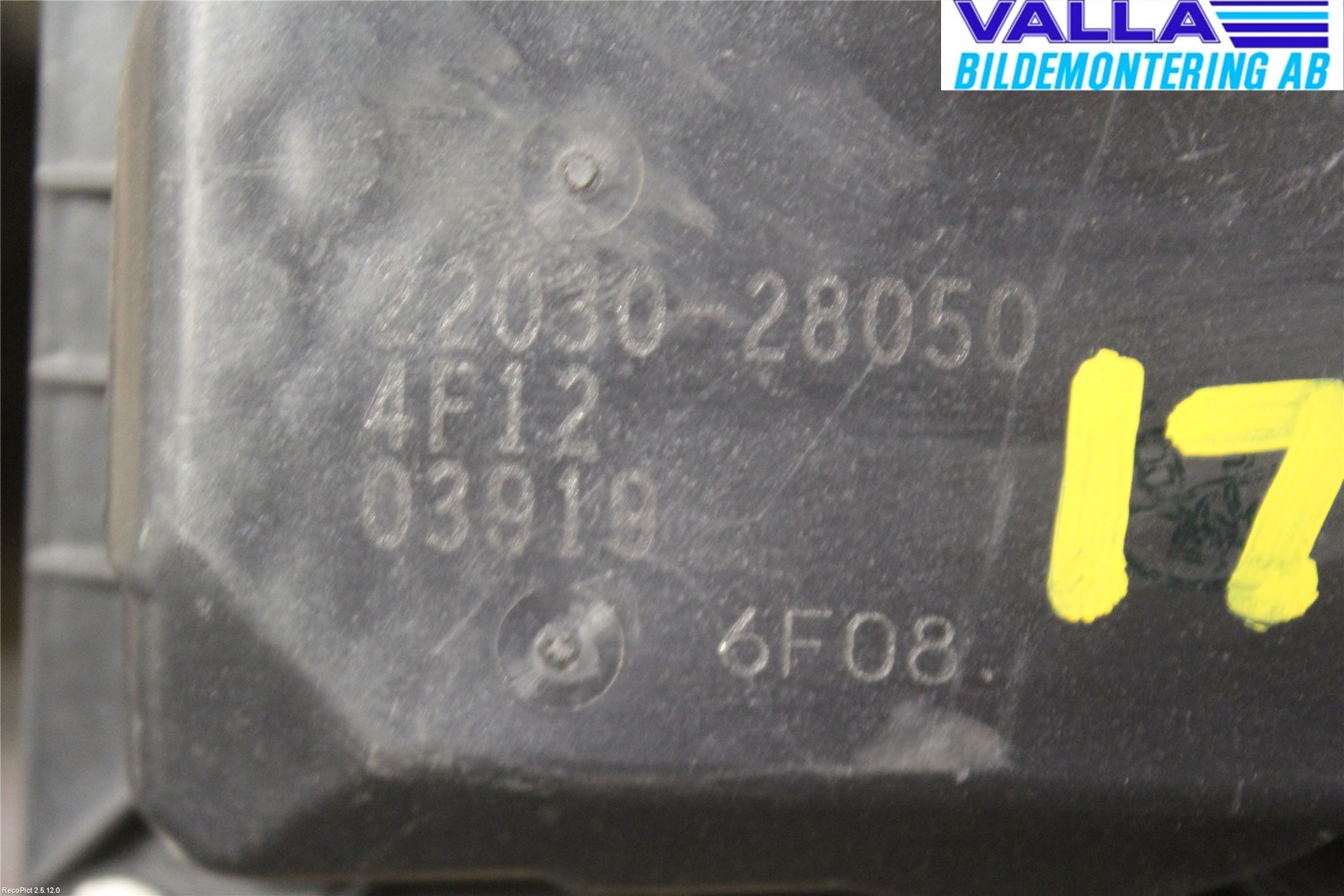 Toyota AVENSIS 03-06 Injspjällhus