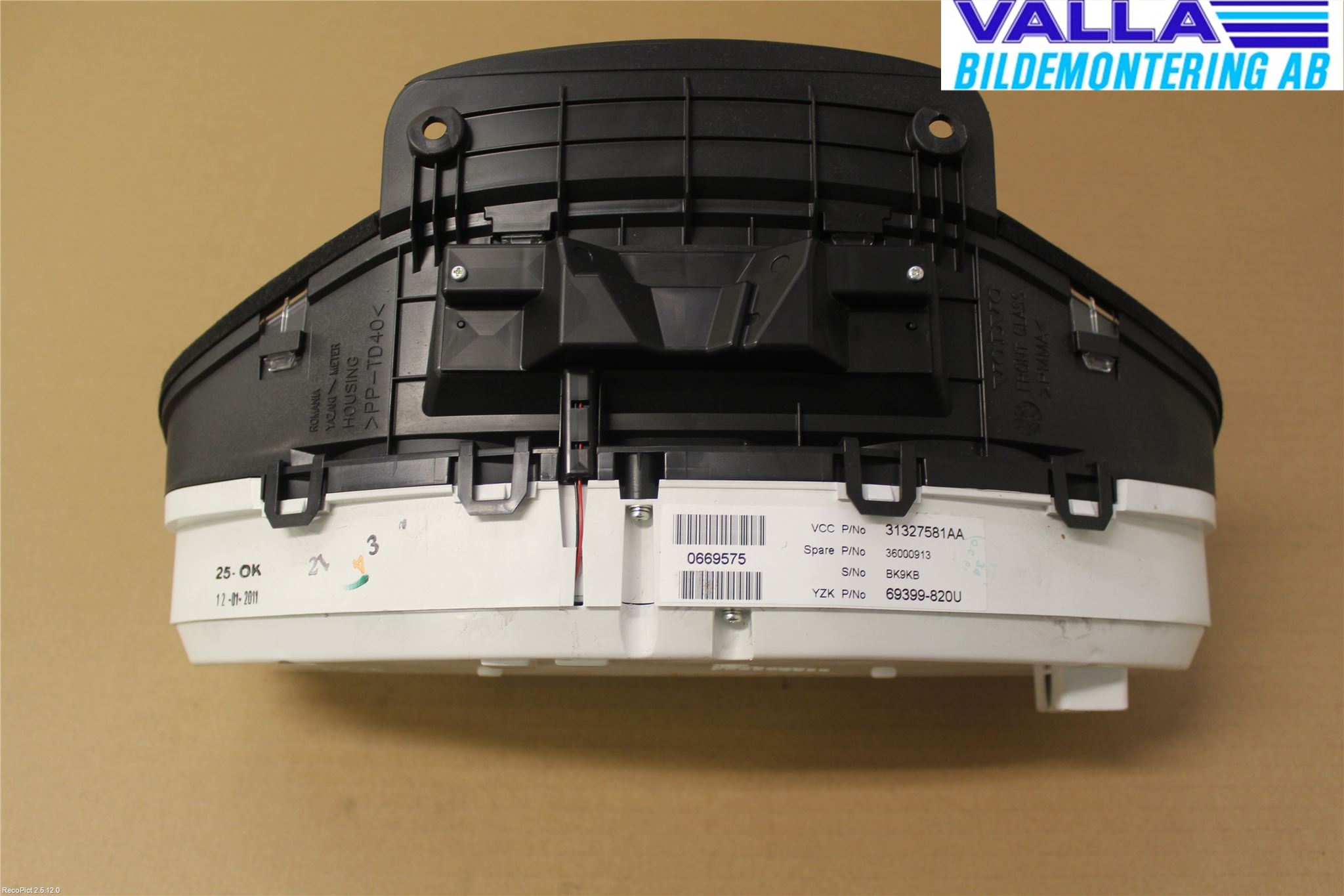 Volvo V70 08-13 Instrument Komb