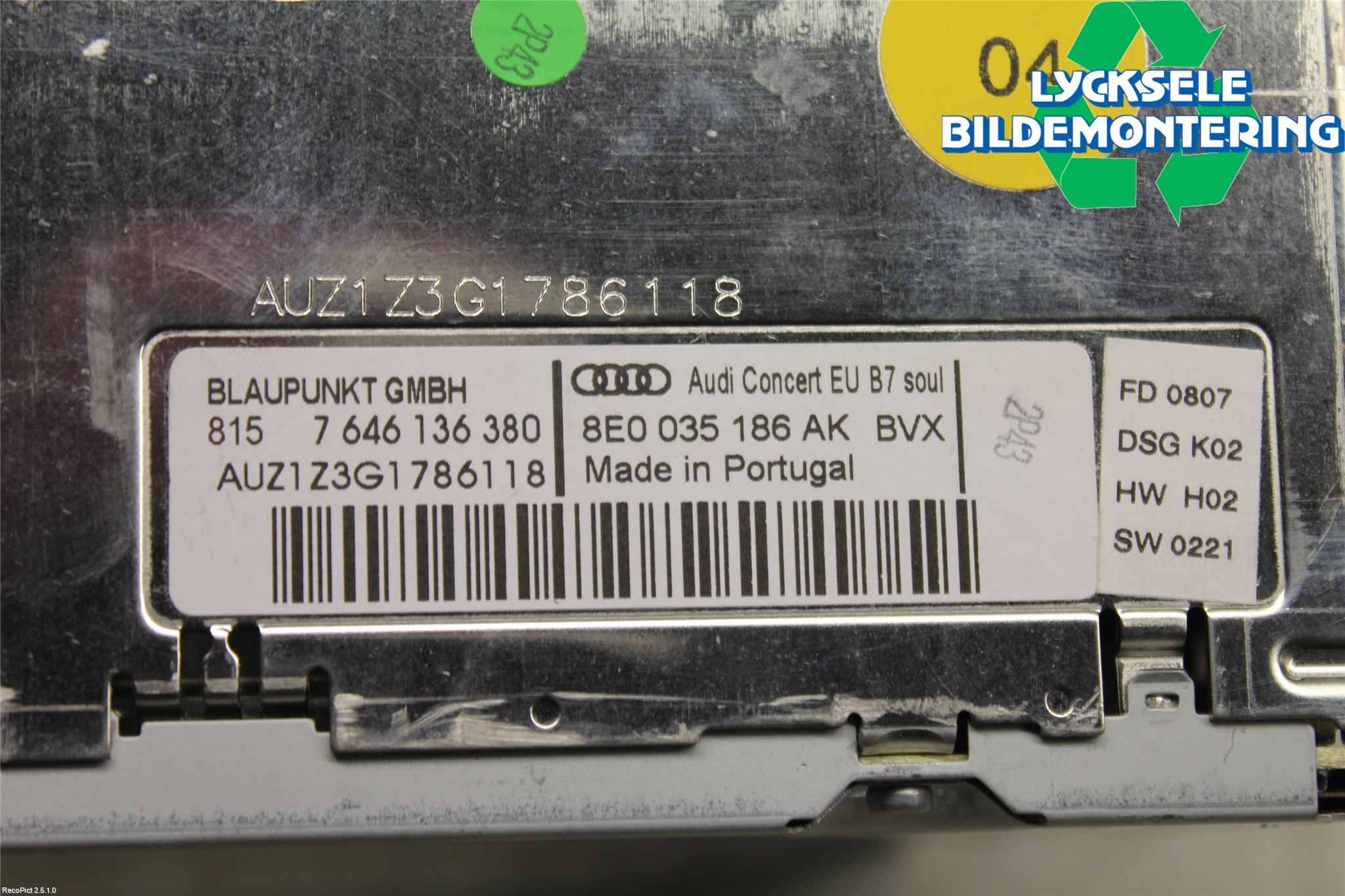 Audi A4/S4 05-07 Cd Radio - Multimediapanel