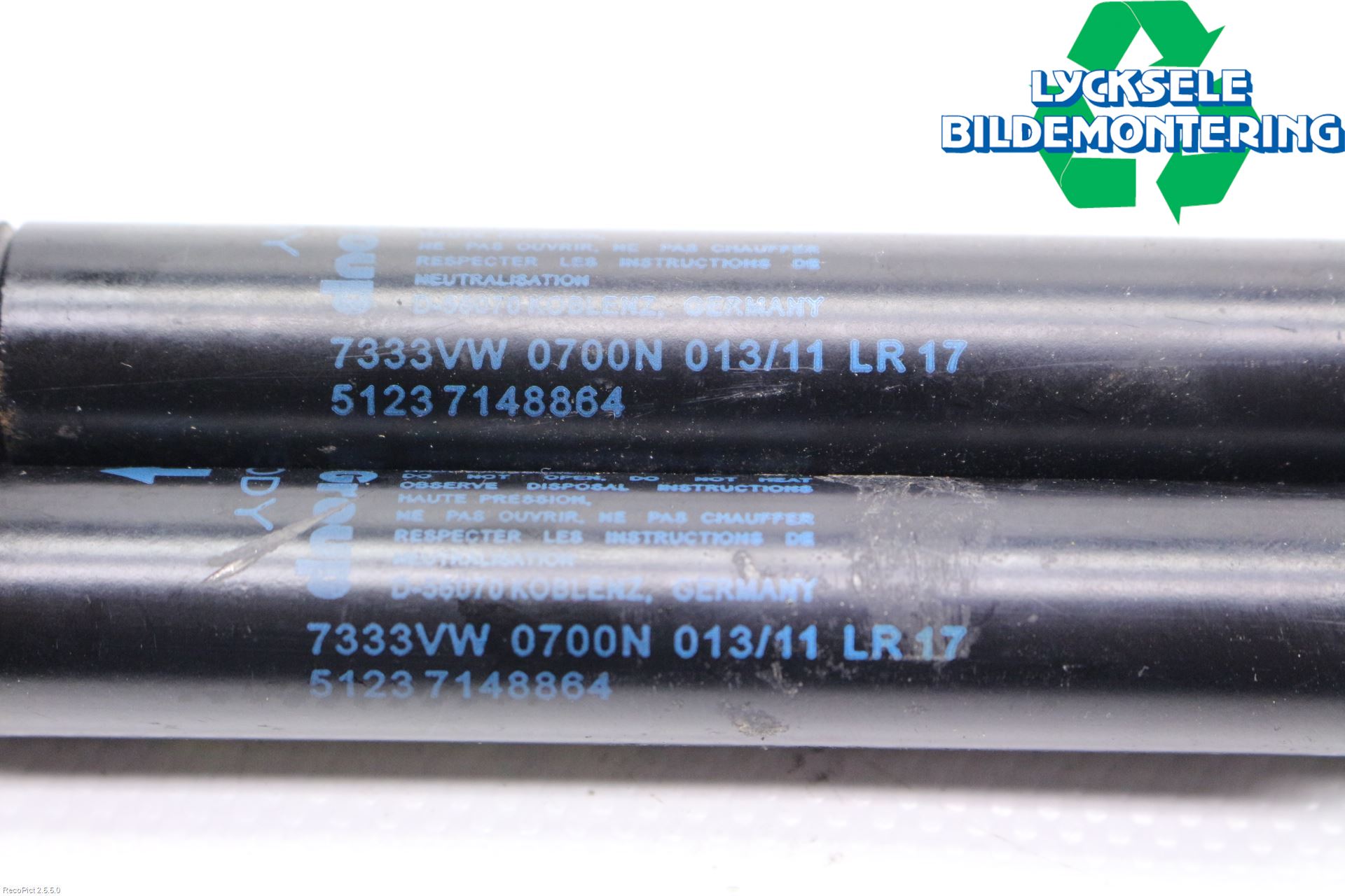 Mini COUPE R56 05-14 Gasfjäder Motorhuv